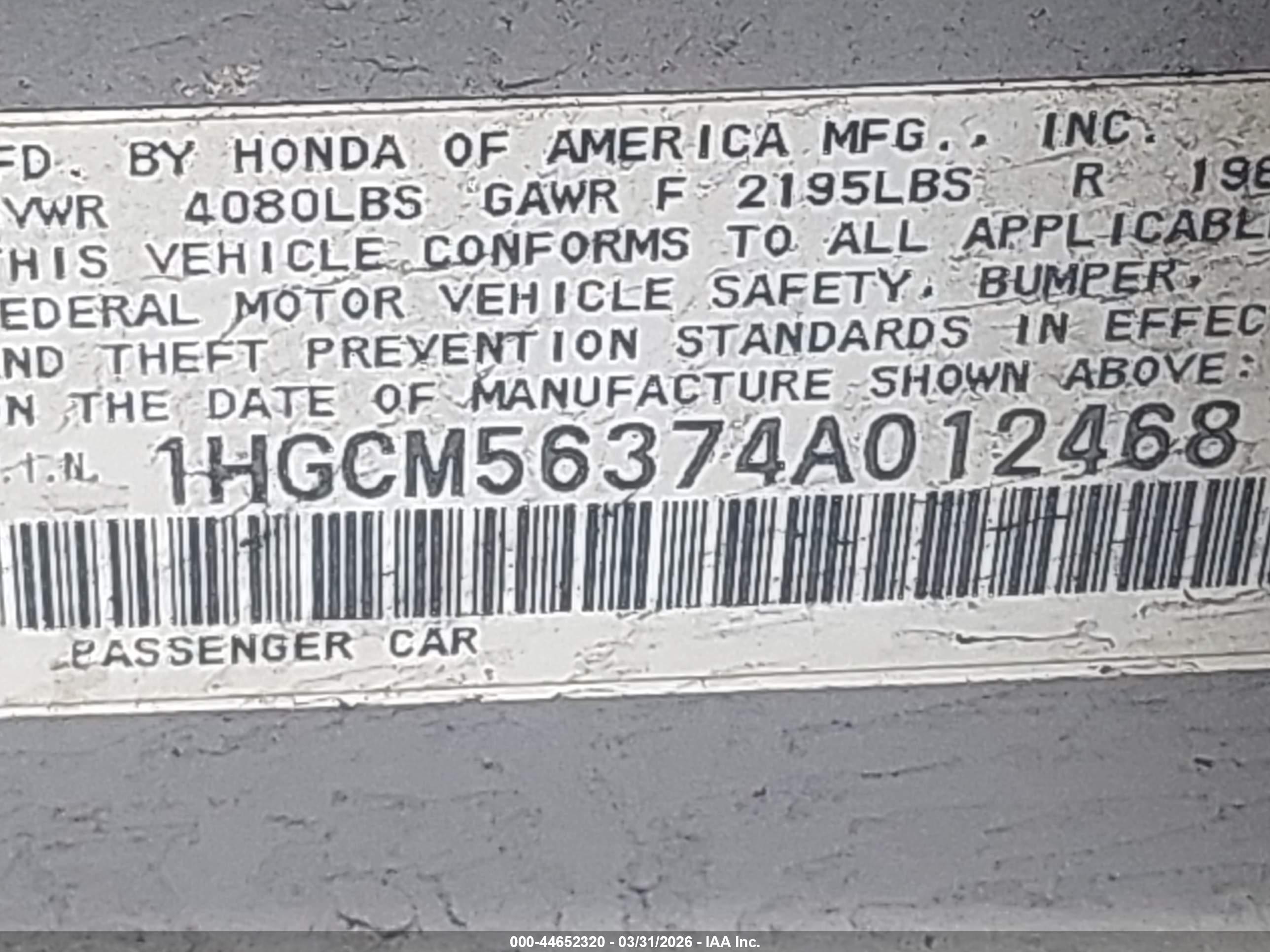 HONDA ACCORD image 9