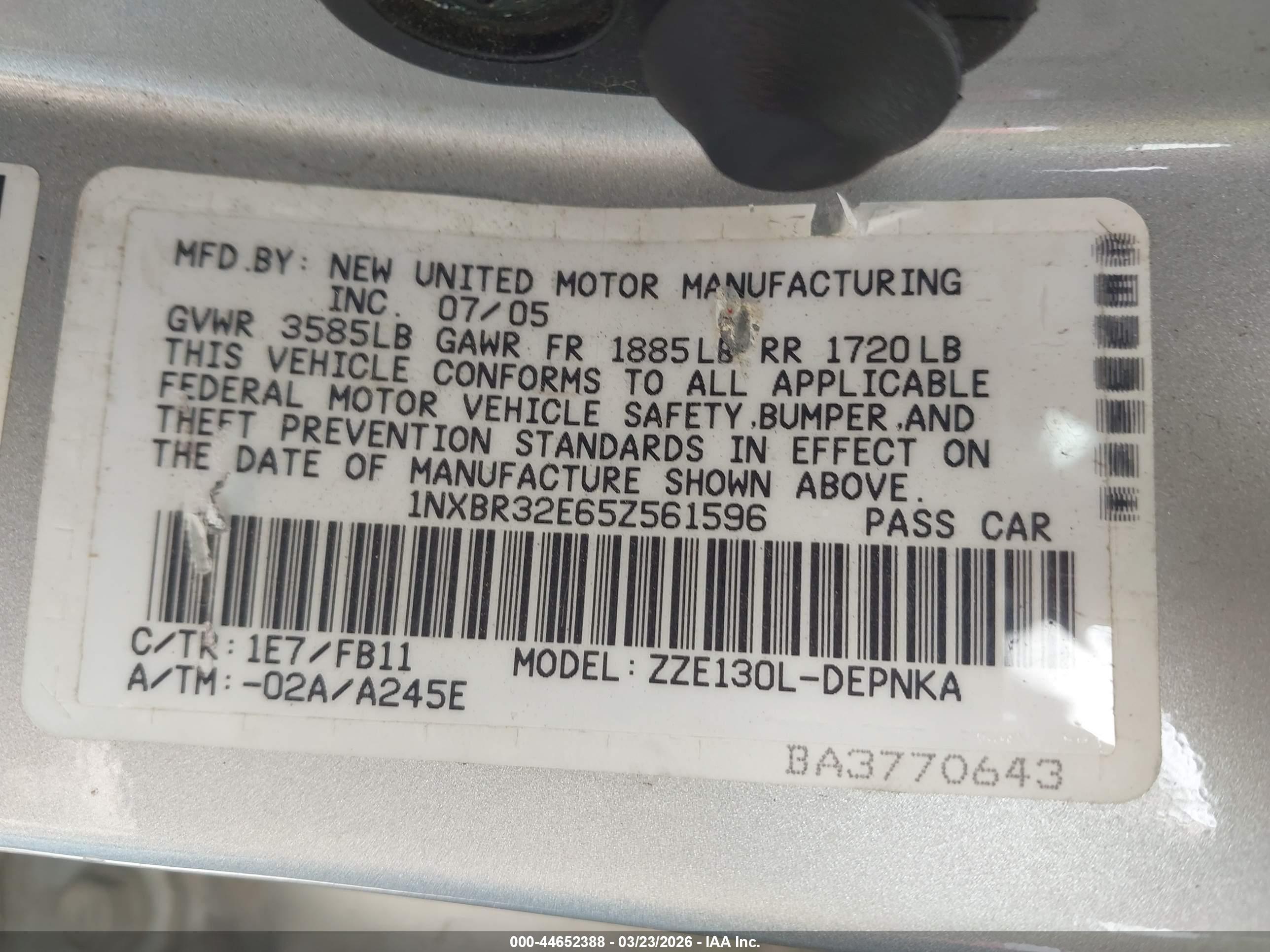 TOYOTA COROLLA image 9