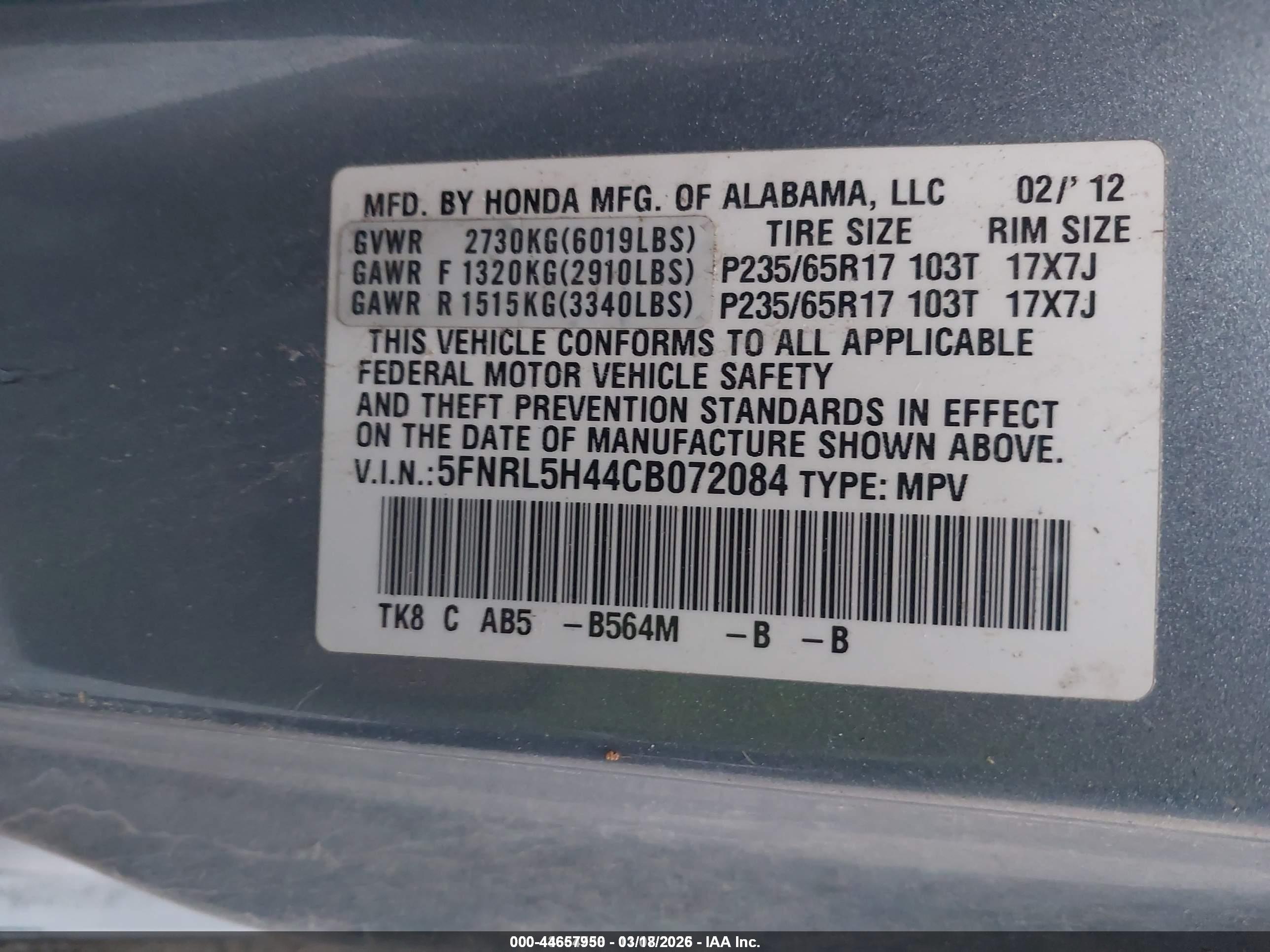 HONDA ODYSSEY image 9