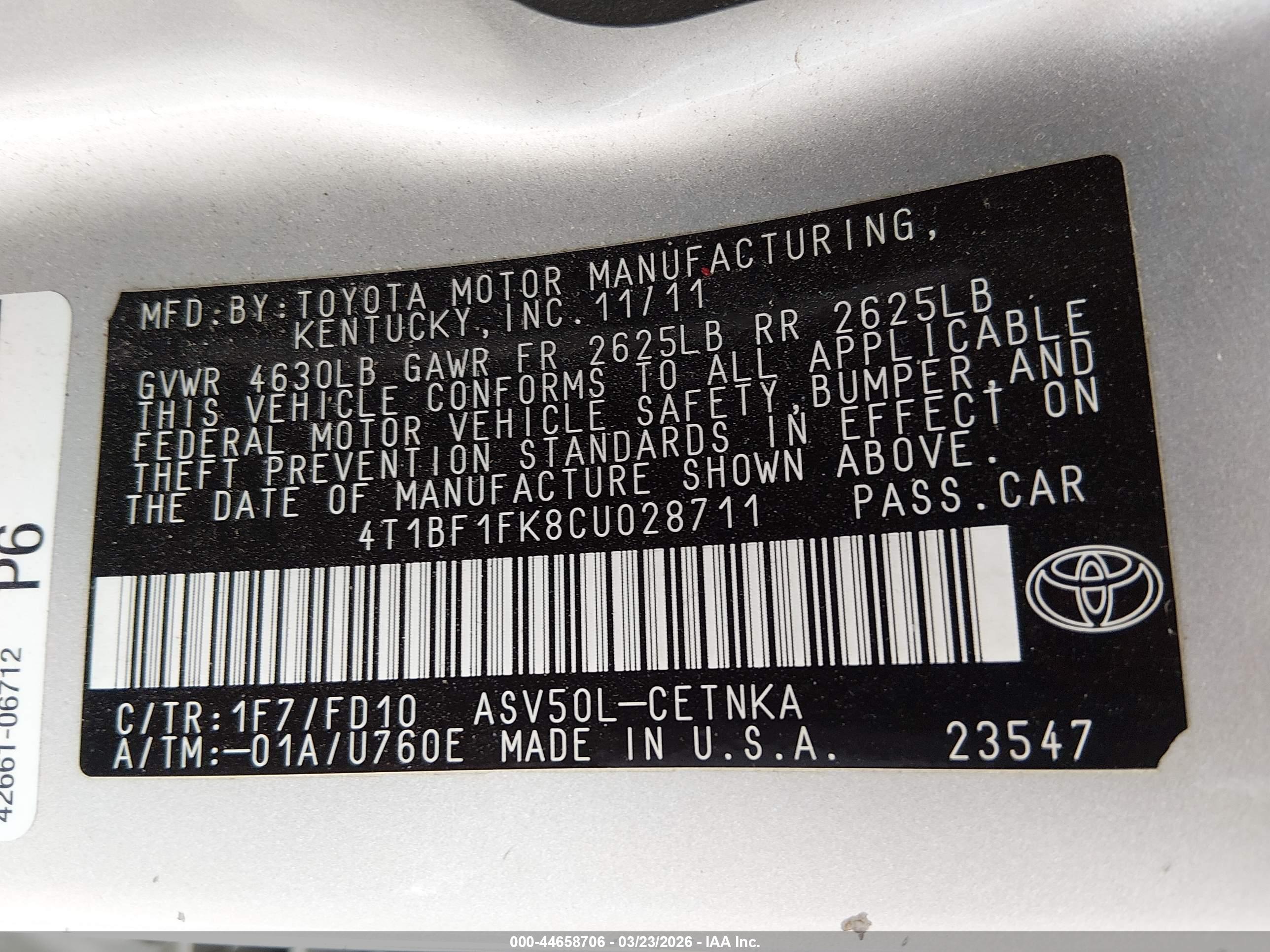 TOYOTA CAMRY image 9