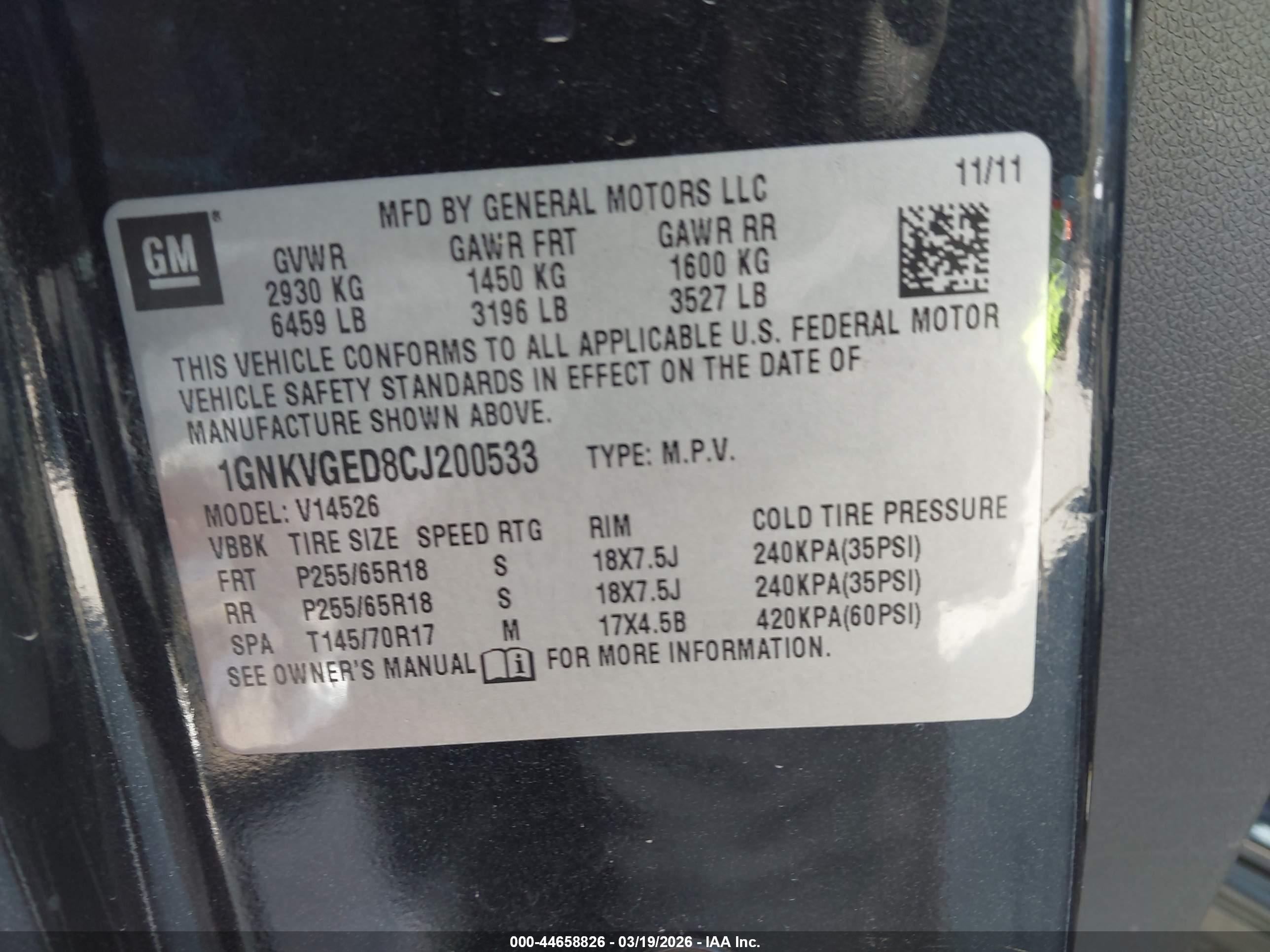 CHEVROLET TRAVERSE image 9