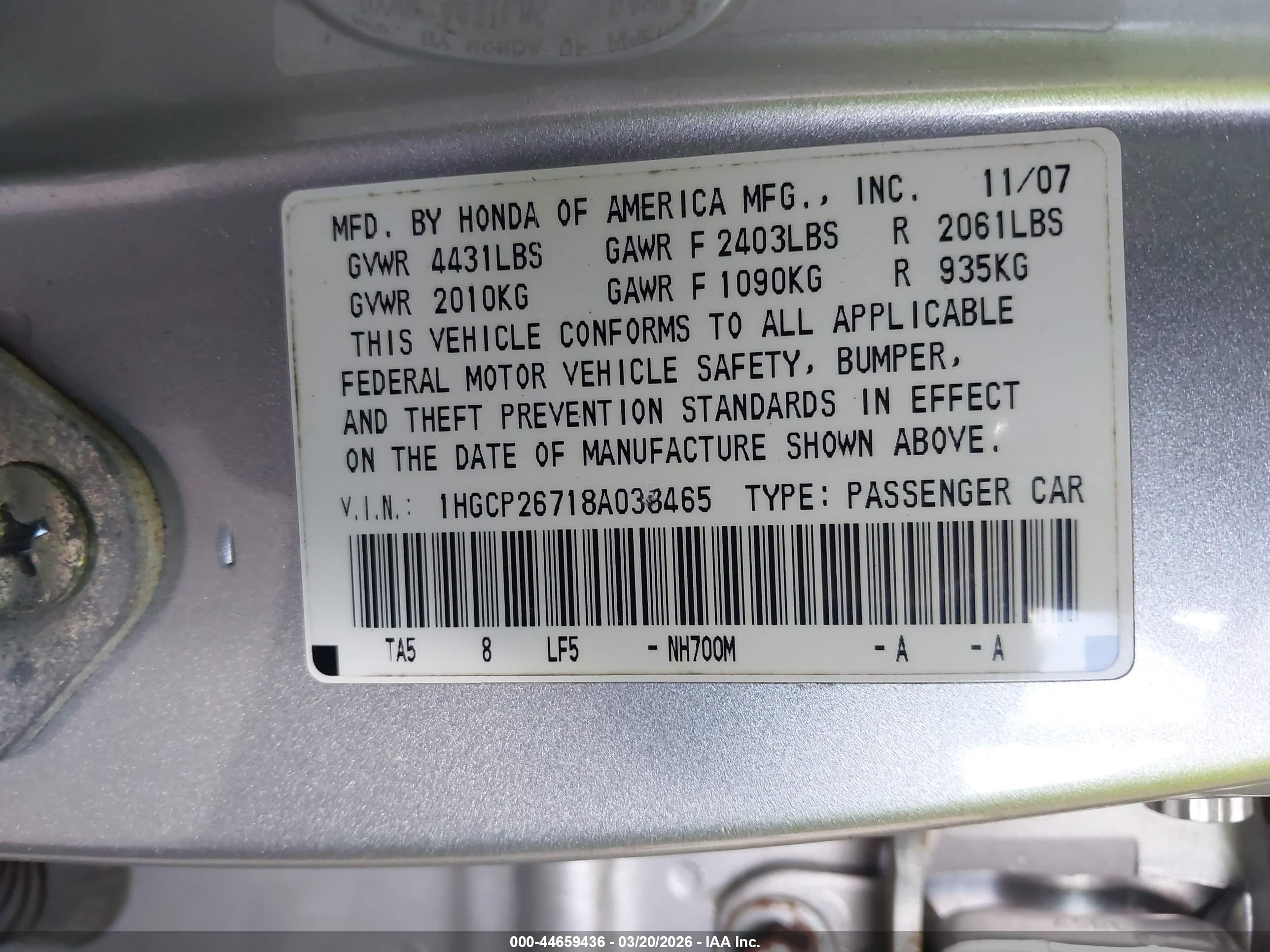 HONDA ACCORD image 9