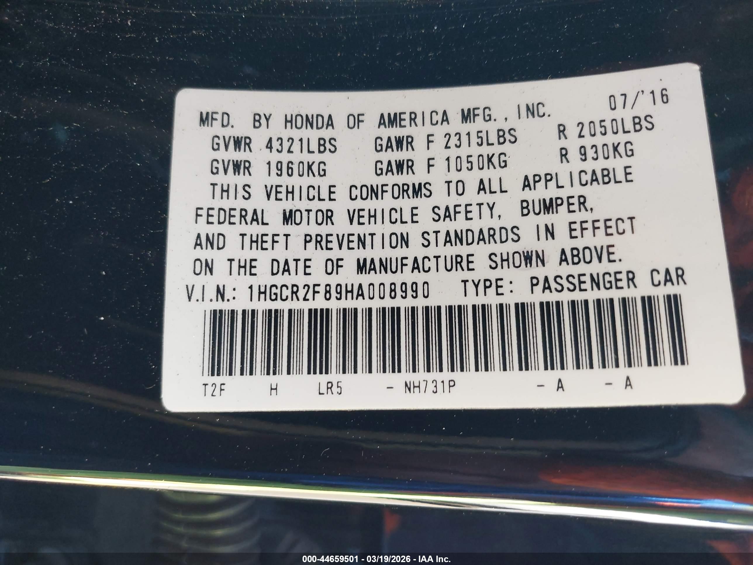 HONDA ACCORD image 9