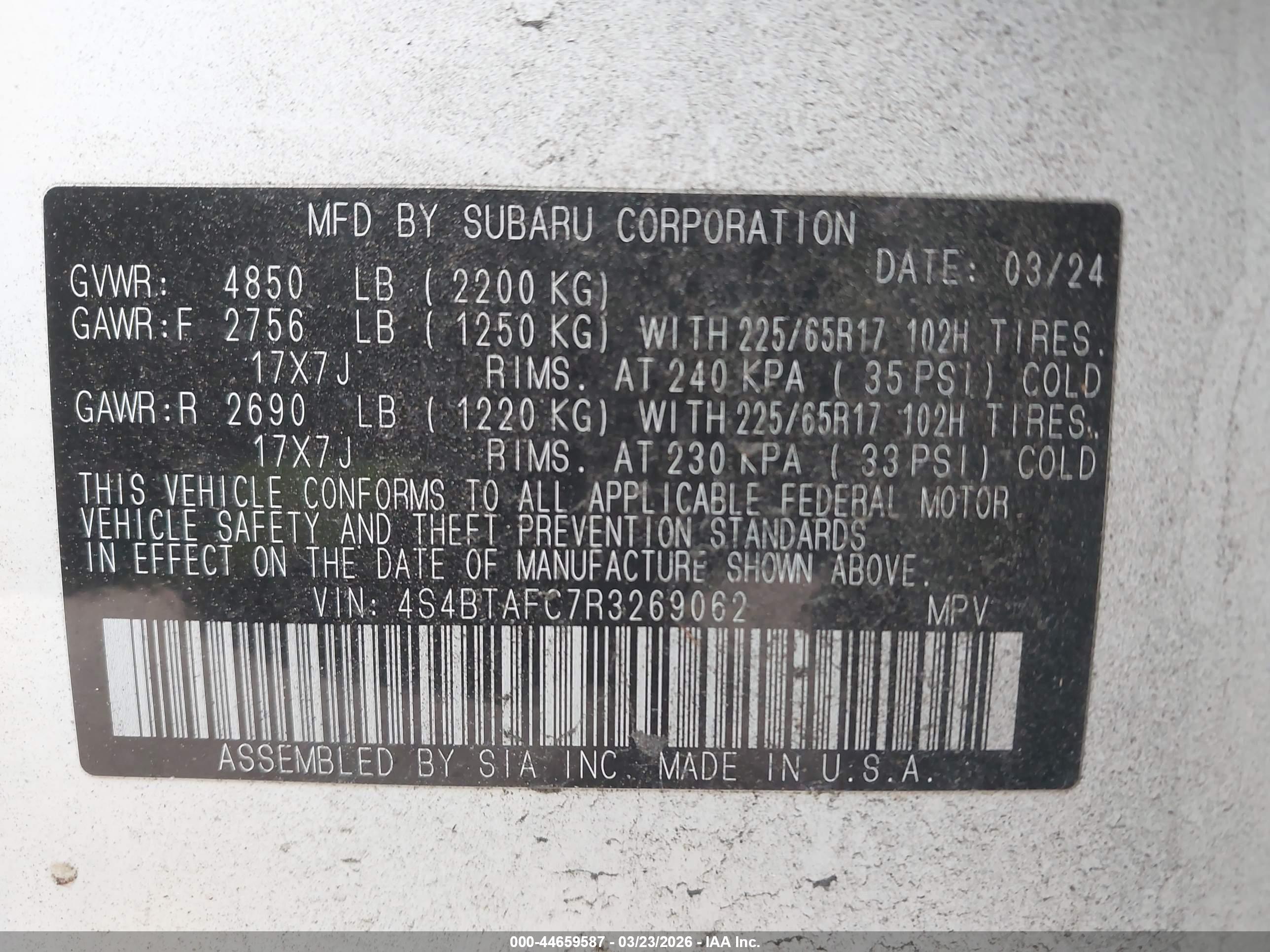 SUBARU OUTBACK image 9