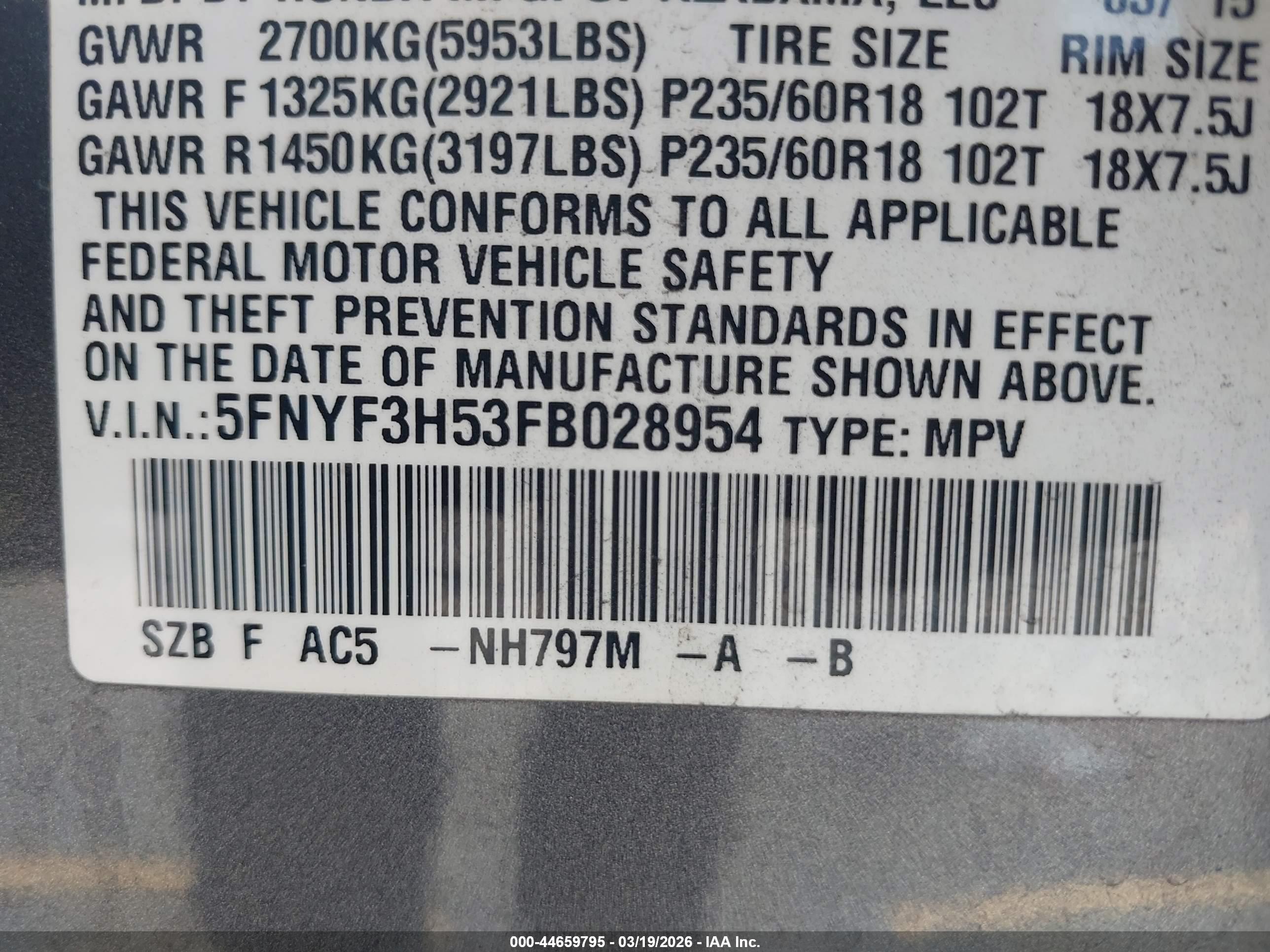 HONDA PILOT image 9