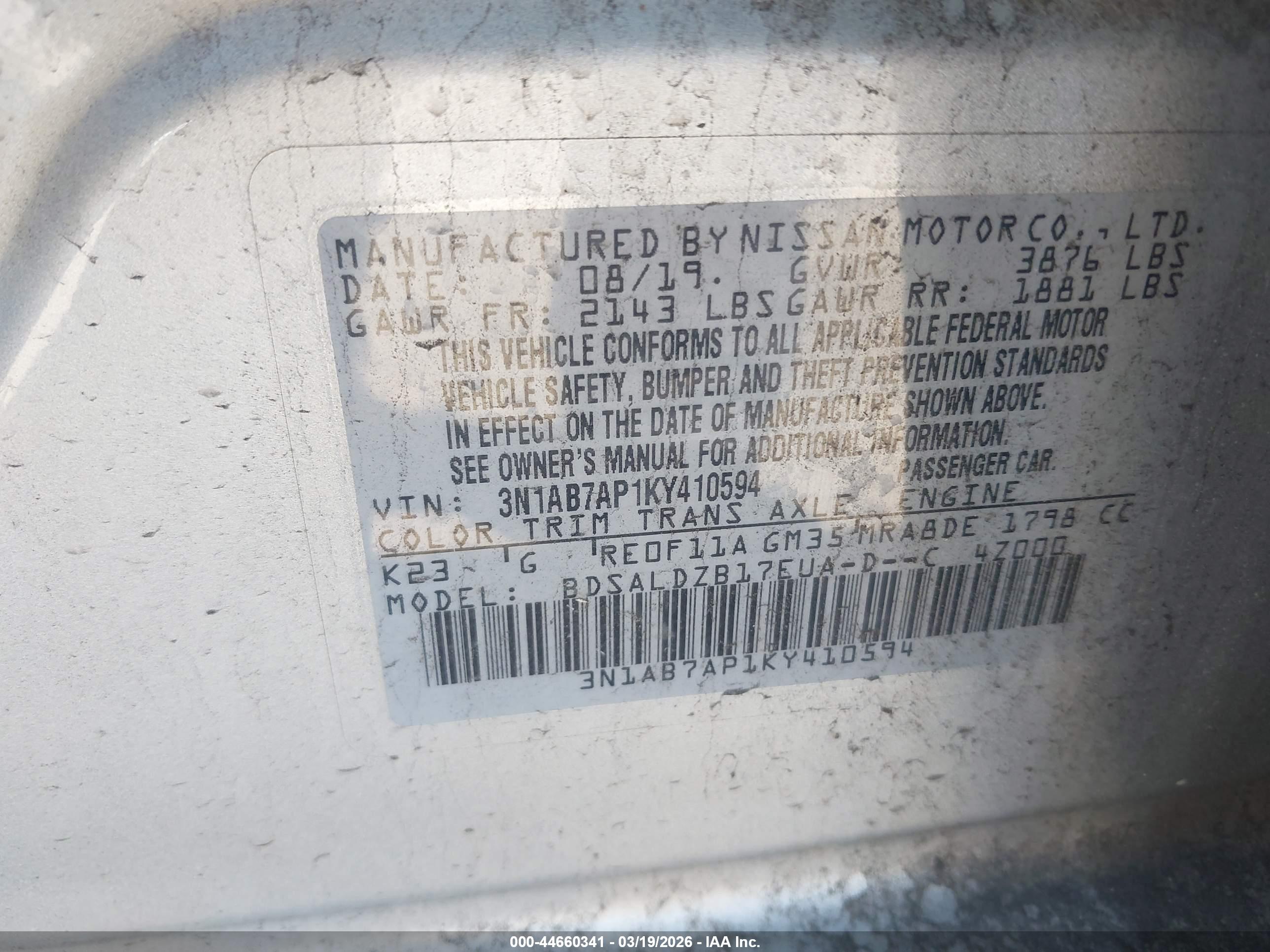 NISSAN SENTRA image 9
