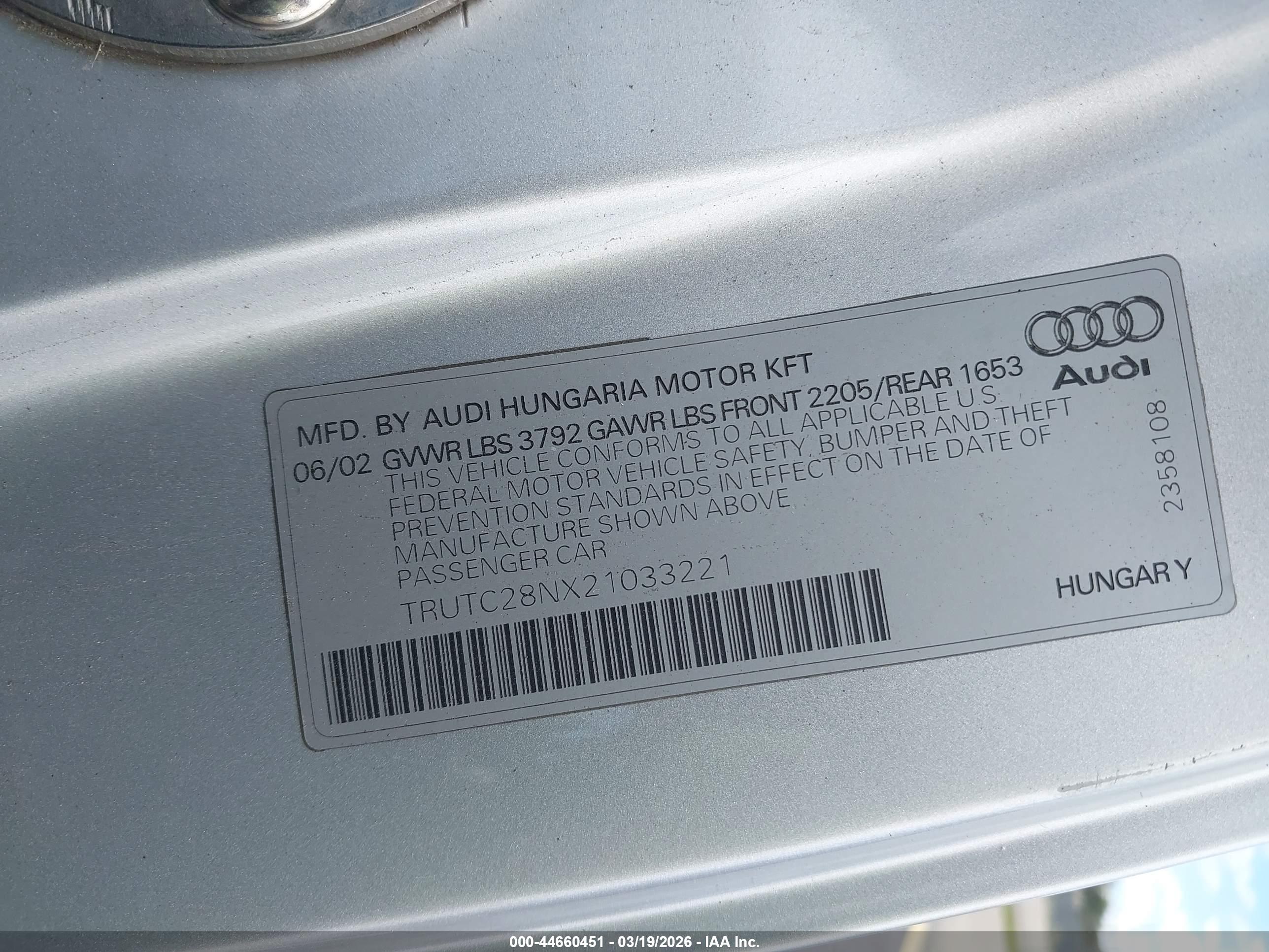 AUDI TT image 9