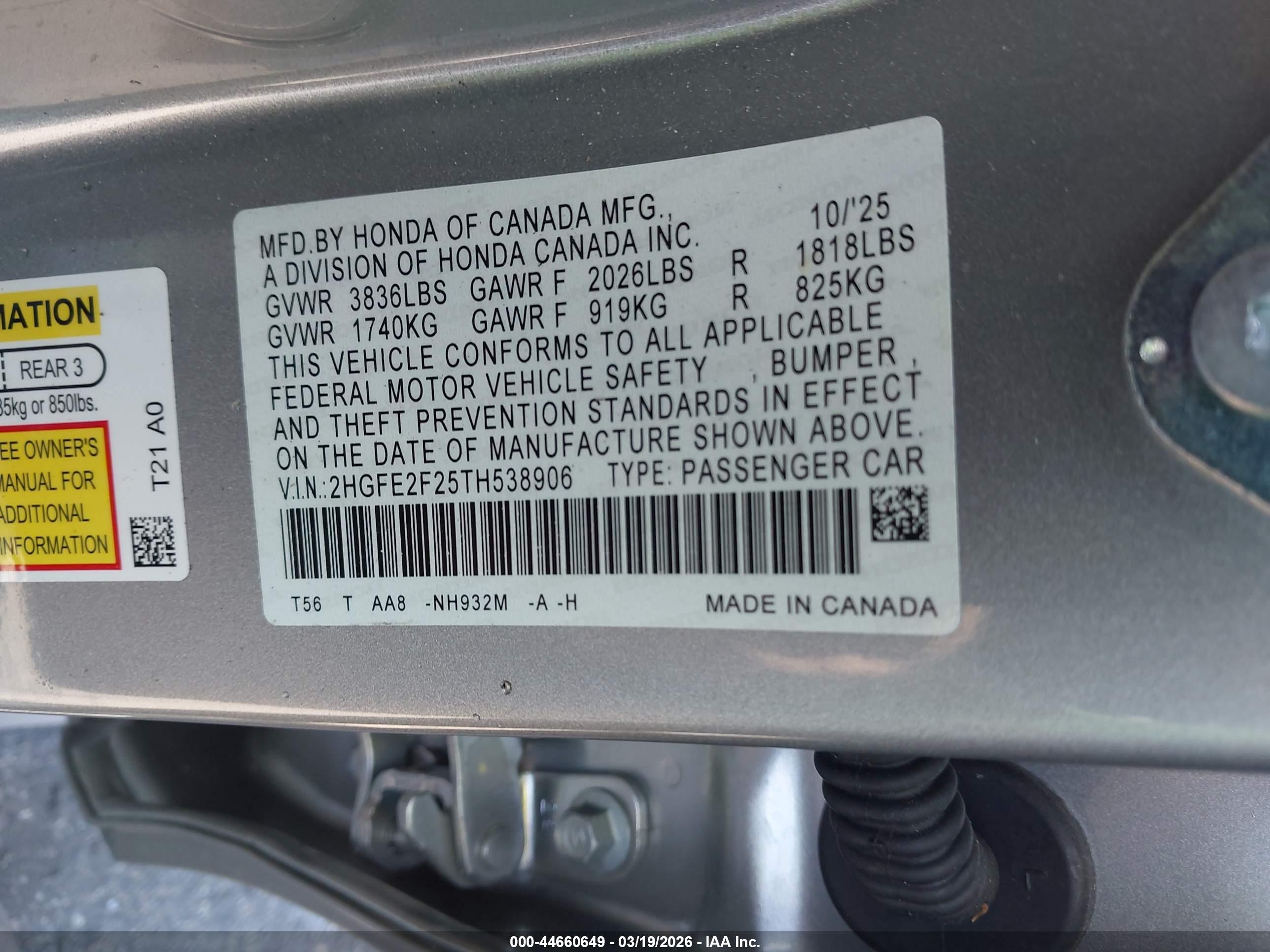 HONDA CIVIC image 9