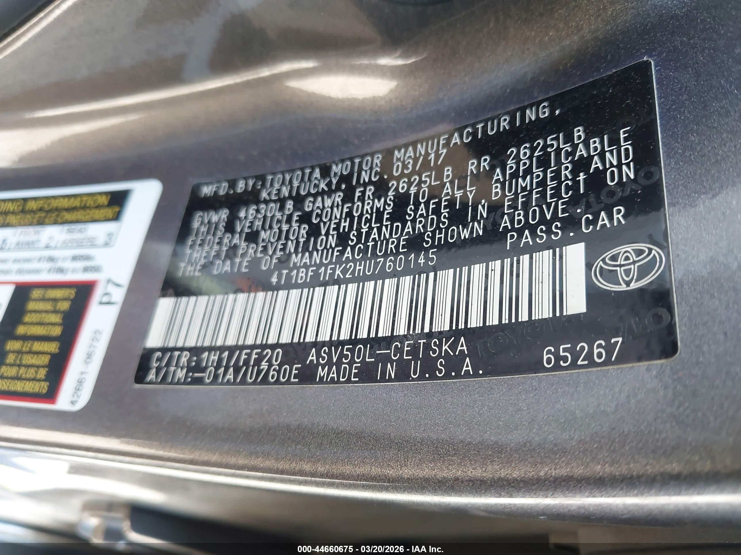 TOYOTA CAMRY image 9