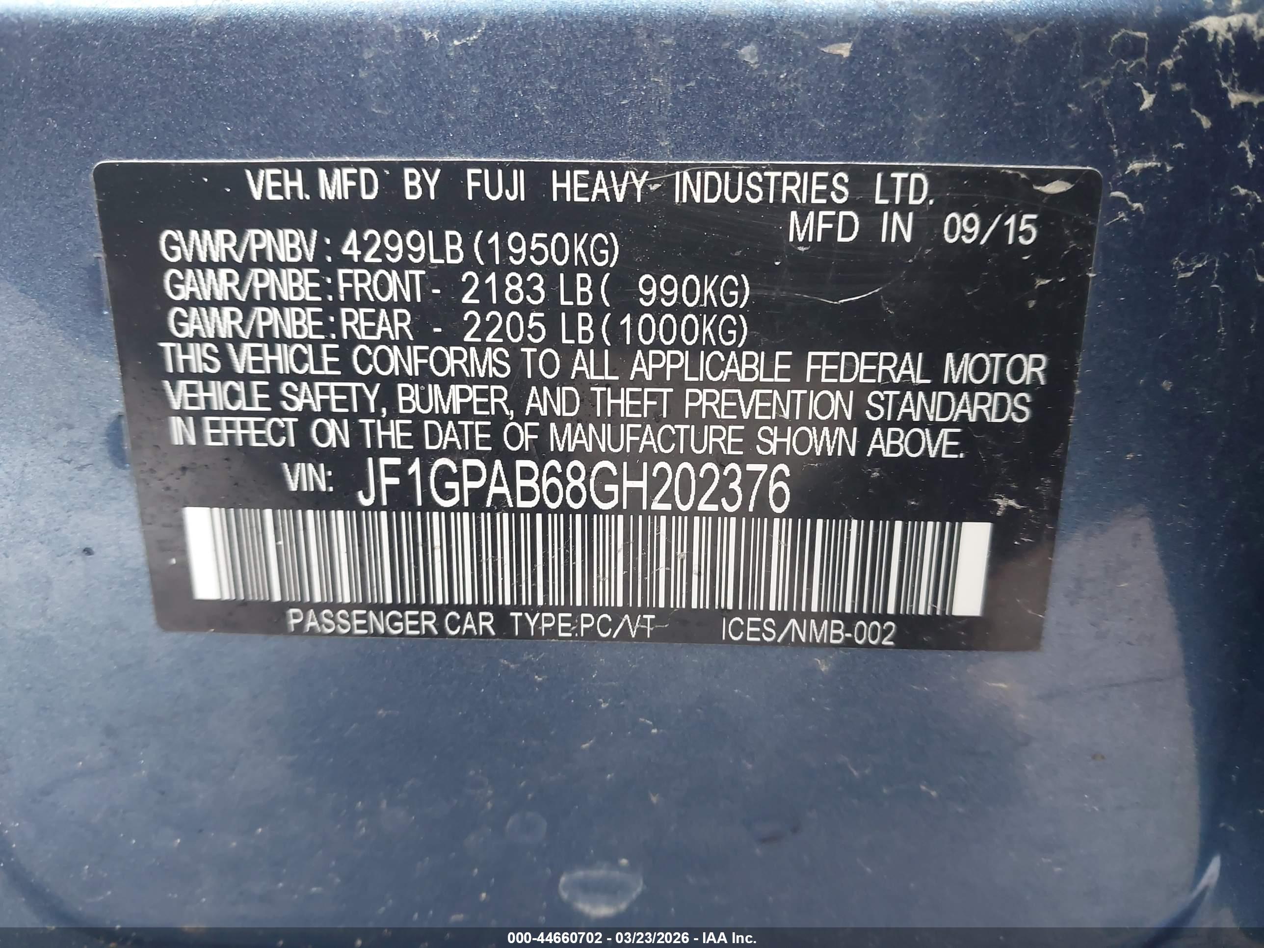 SUBARU IMPREZA image 9