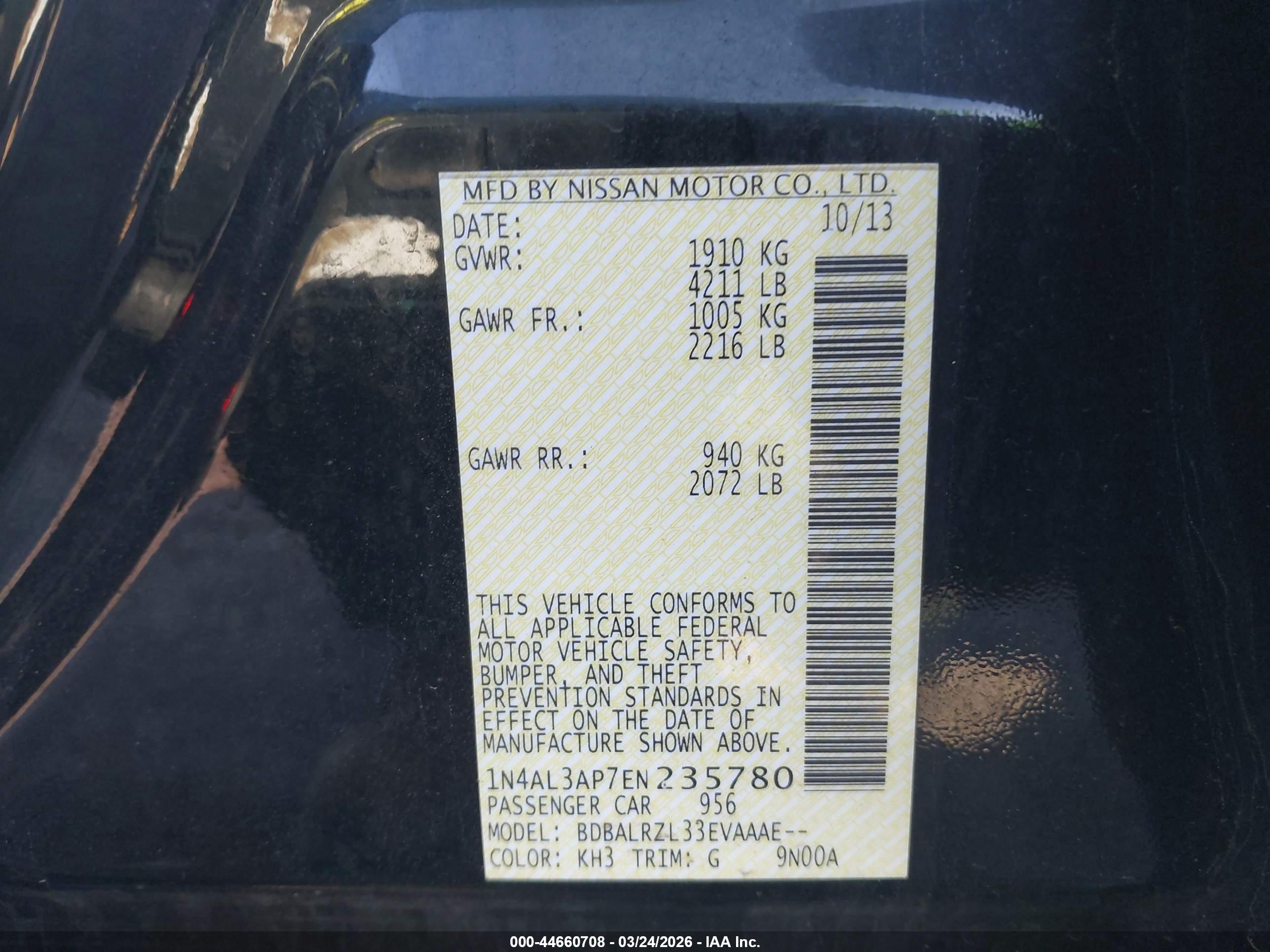 NISSAN ALTIMA image 9