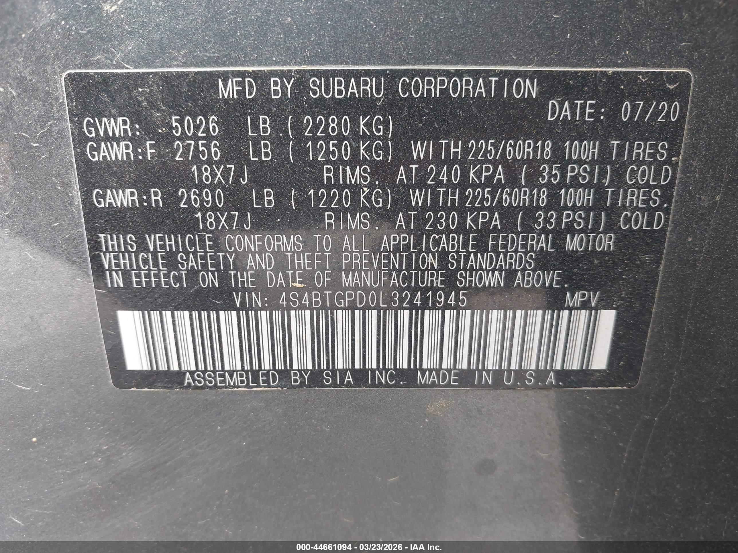 SUBARU OUTBACK image 9