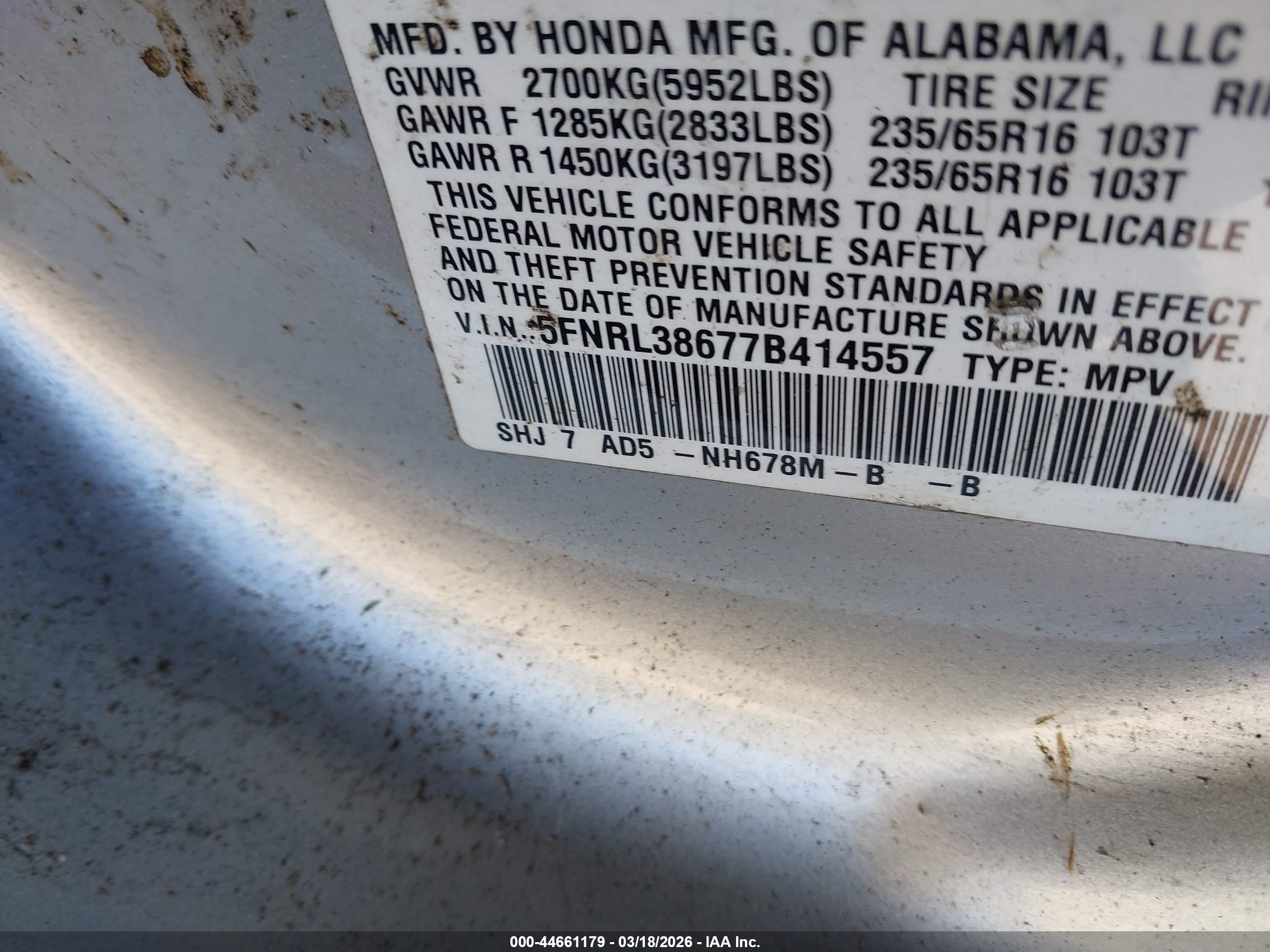 HONDA ODYSSEY image 9
