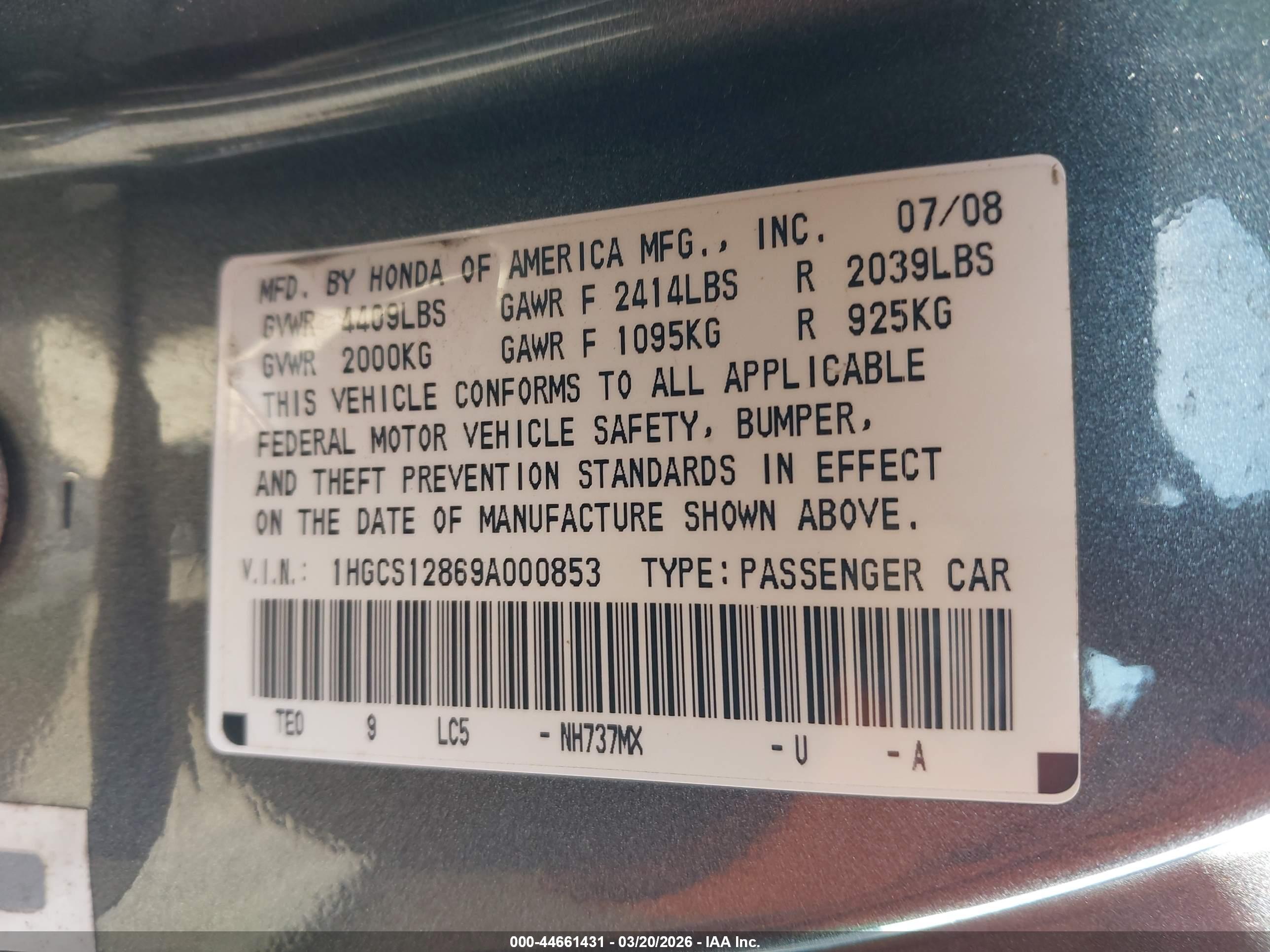 HONDA ACCORD image 9