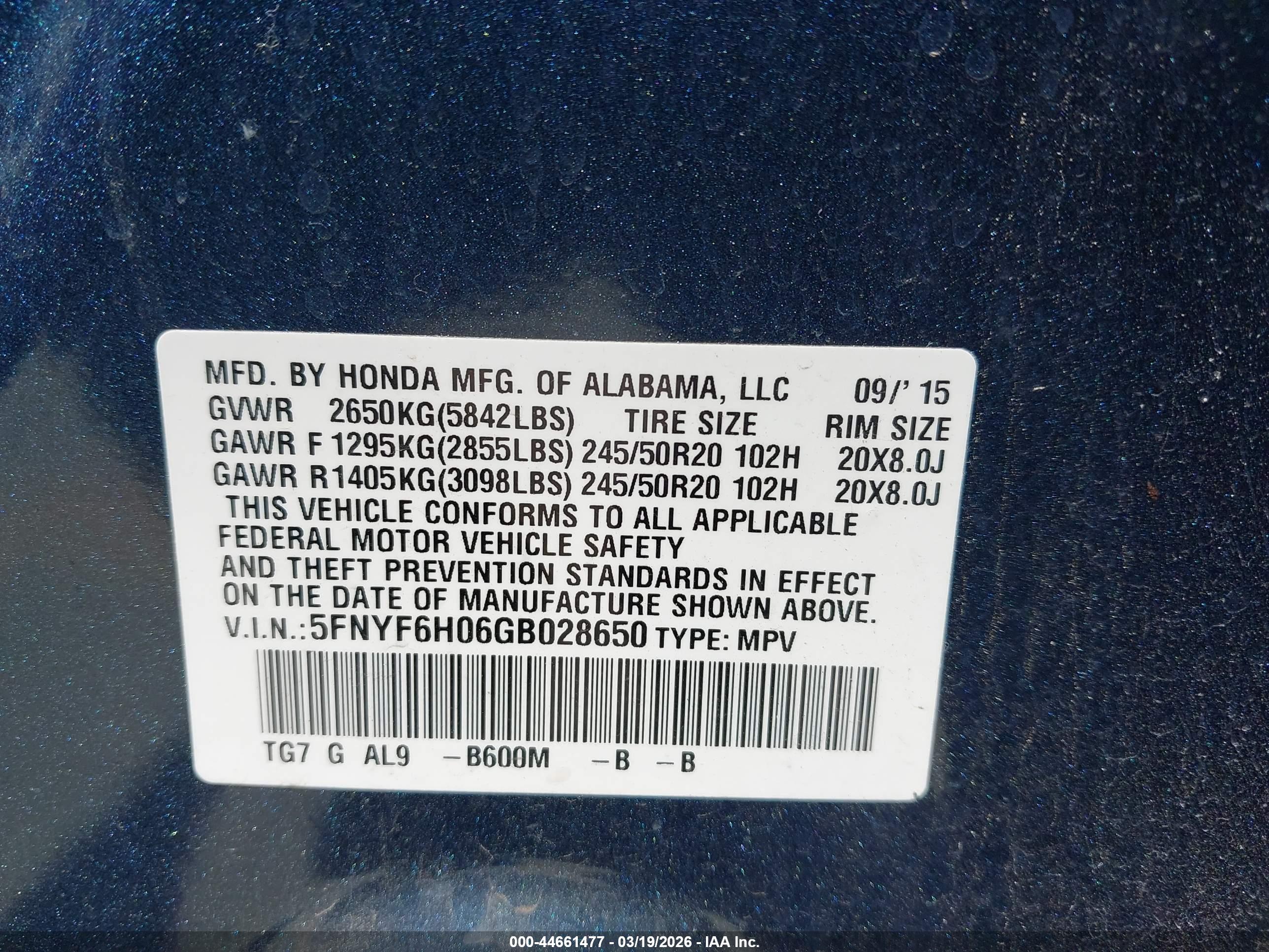 HONDA PILOT image 9