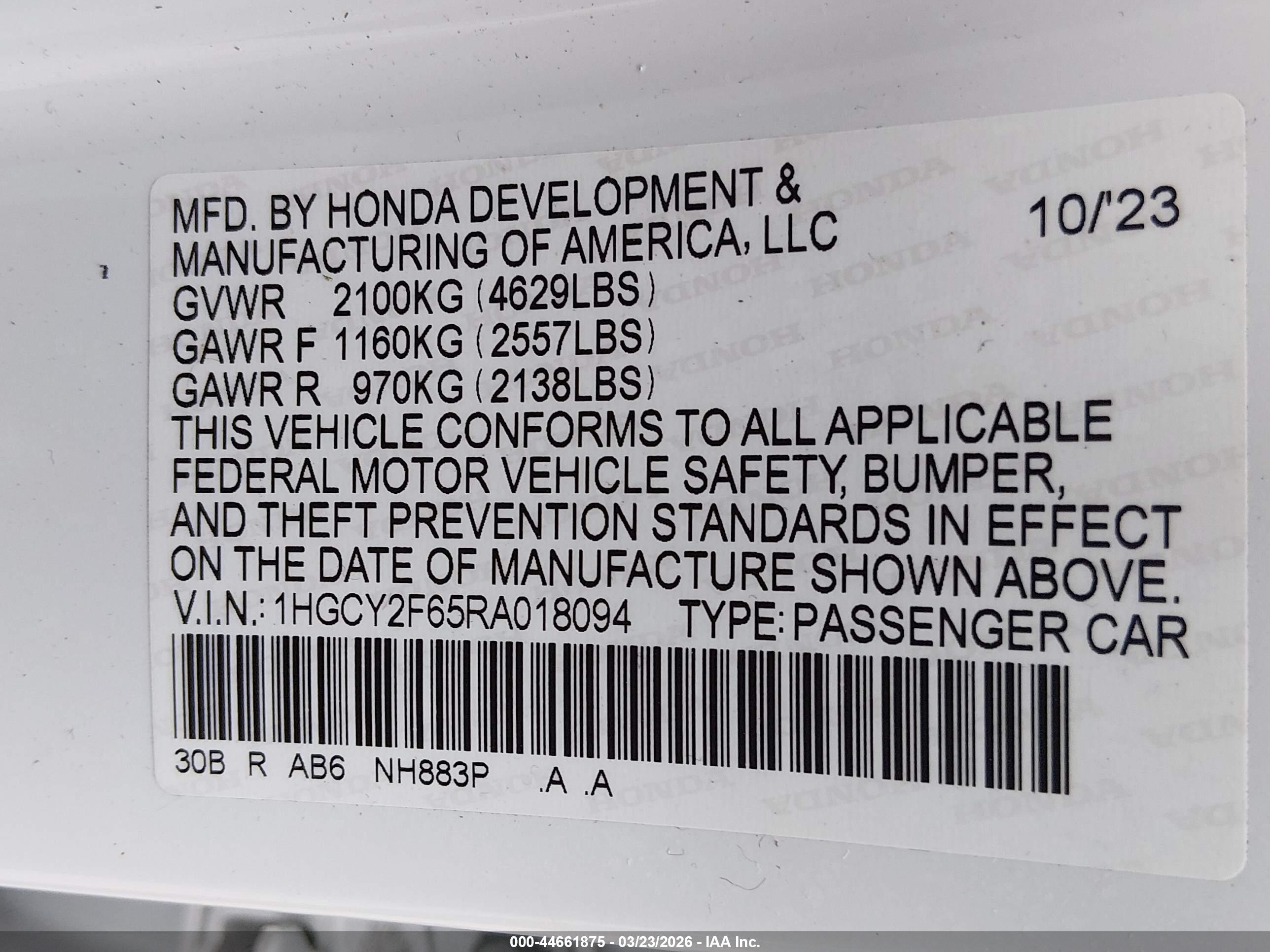HONDA ACCORD image 9