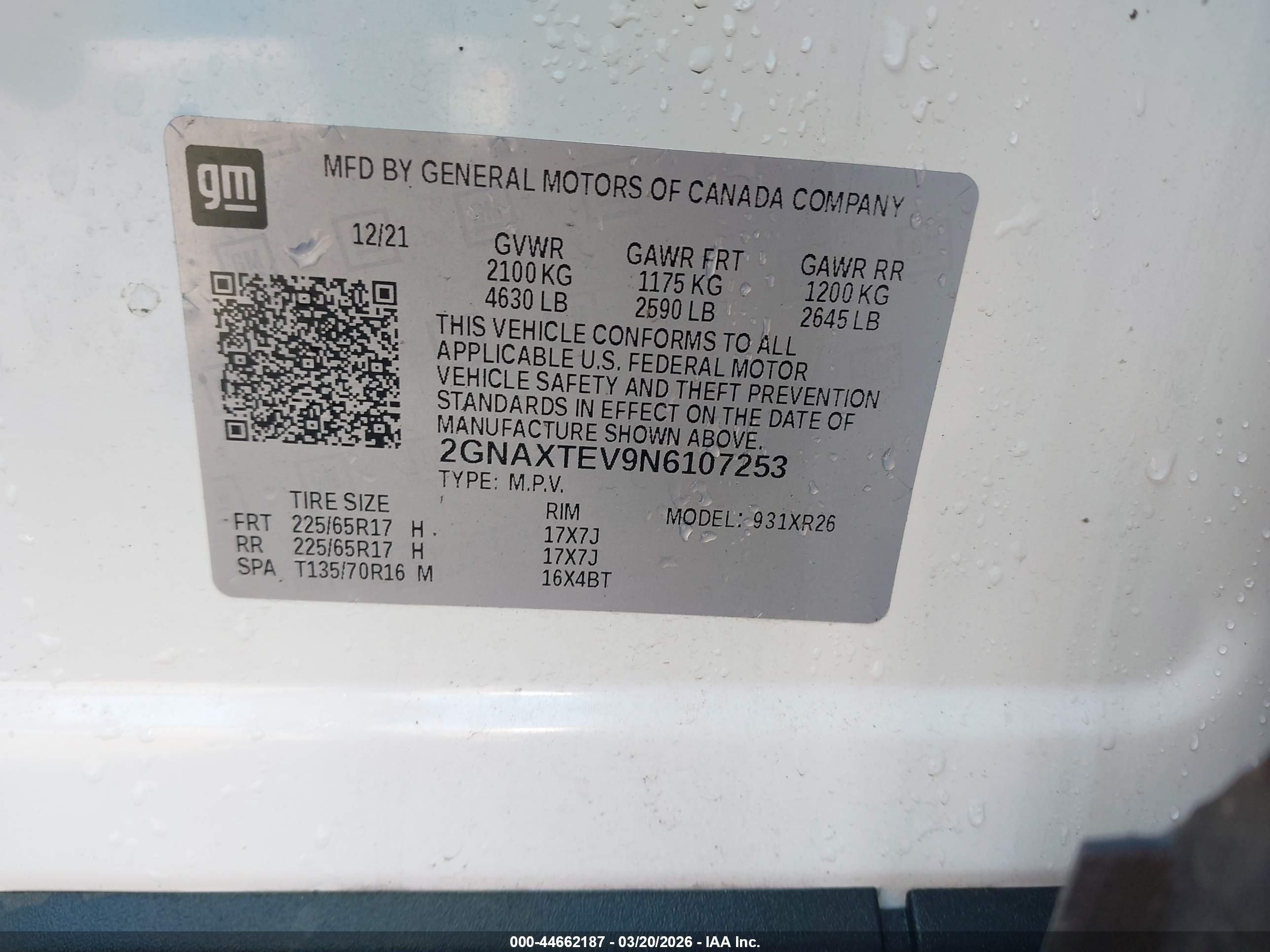CHEVROLET EQUINOX image 9