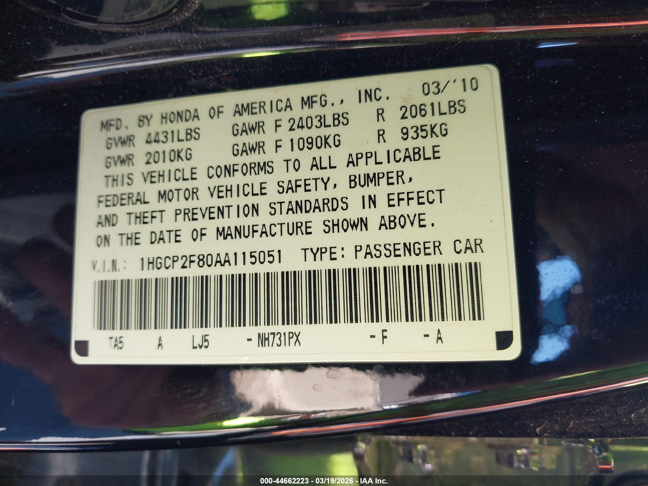 HONDA ACCORD image 9