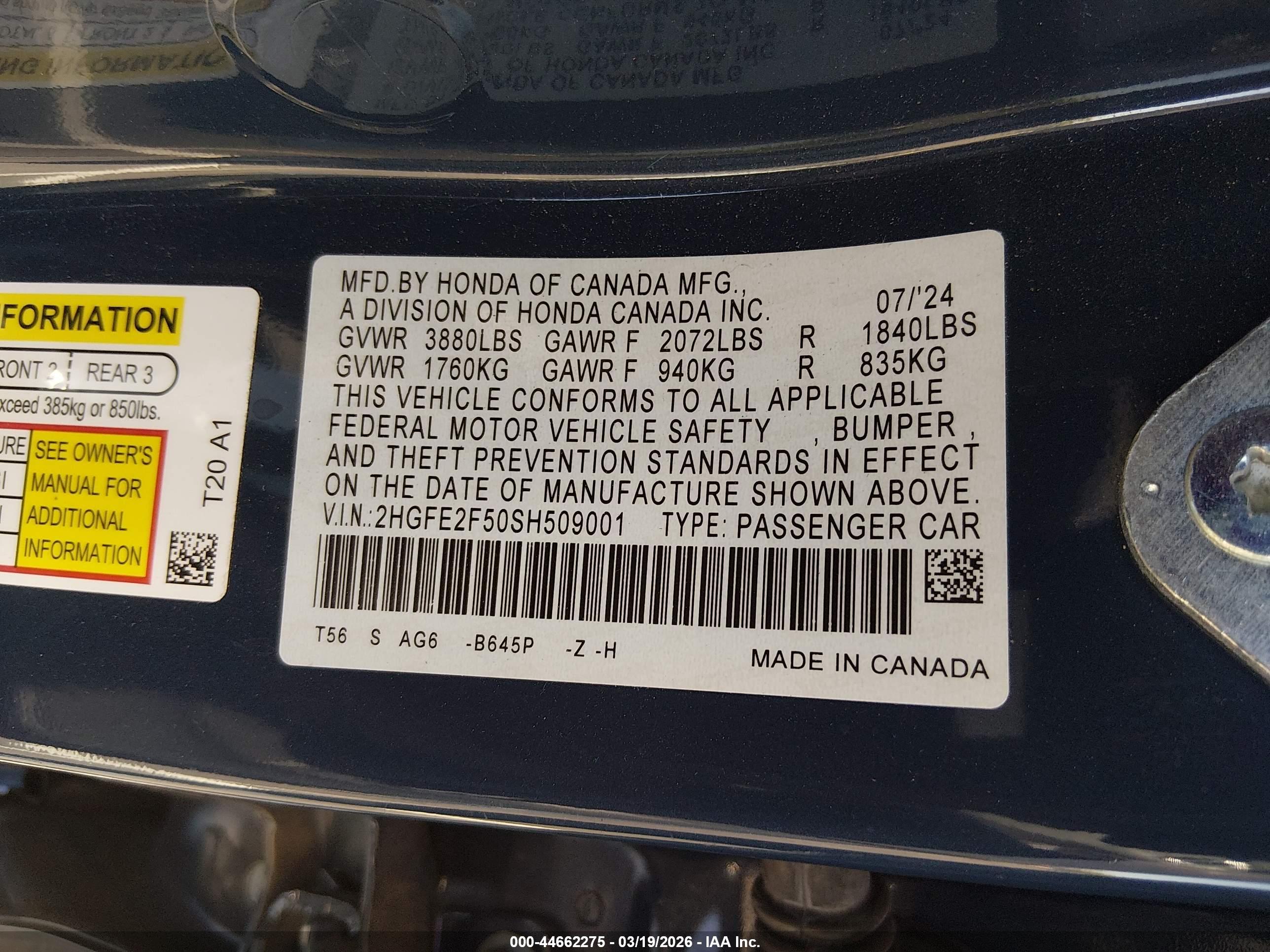 HONDA CIVIC image 9