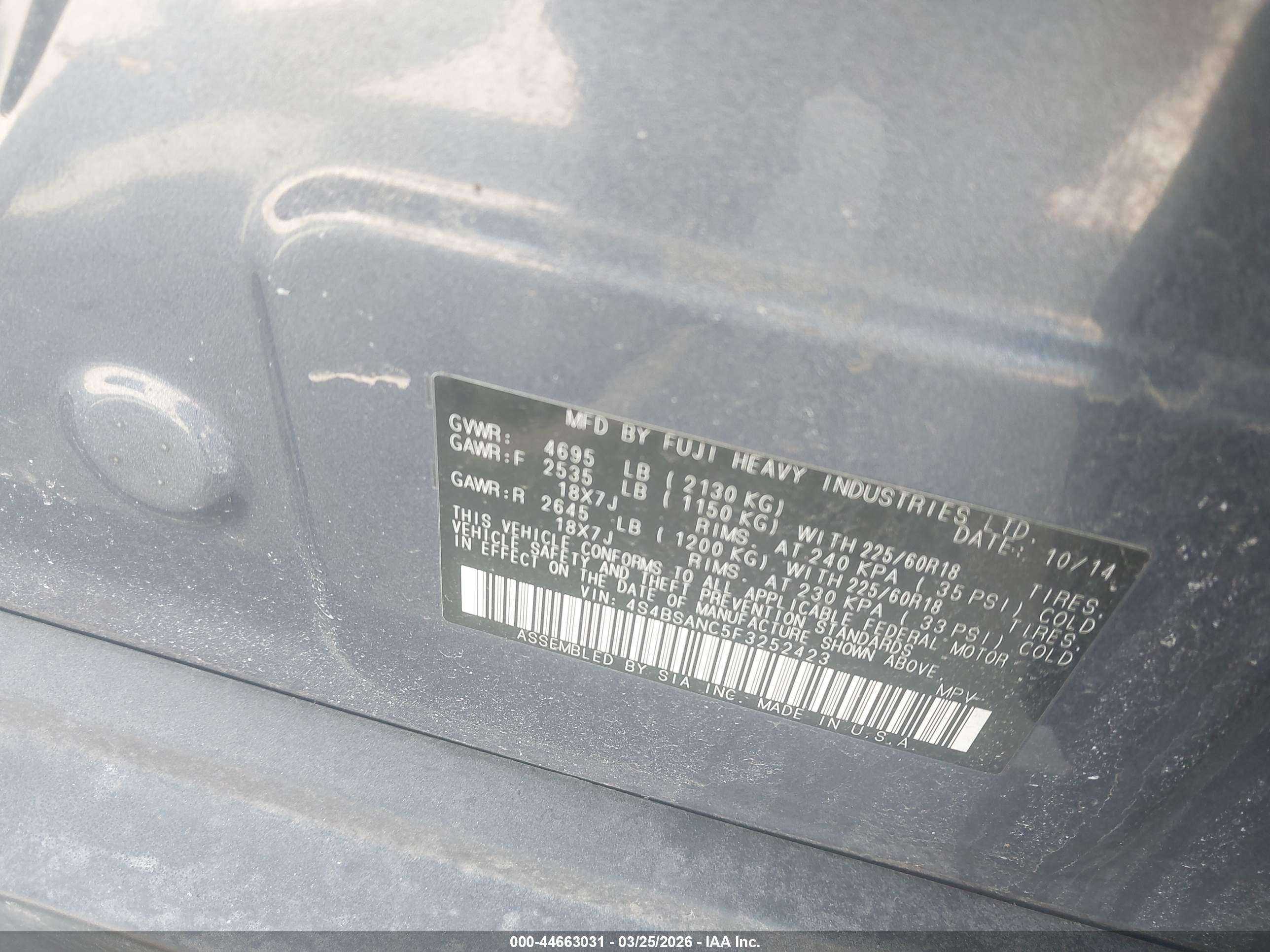 SUBARU OUTBACK image 9