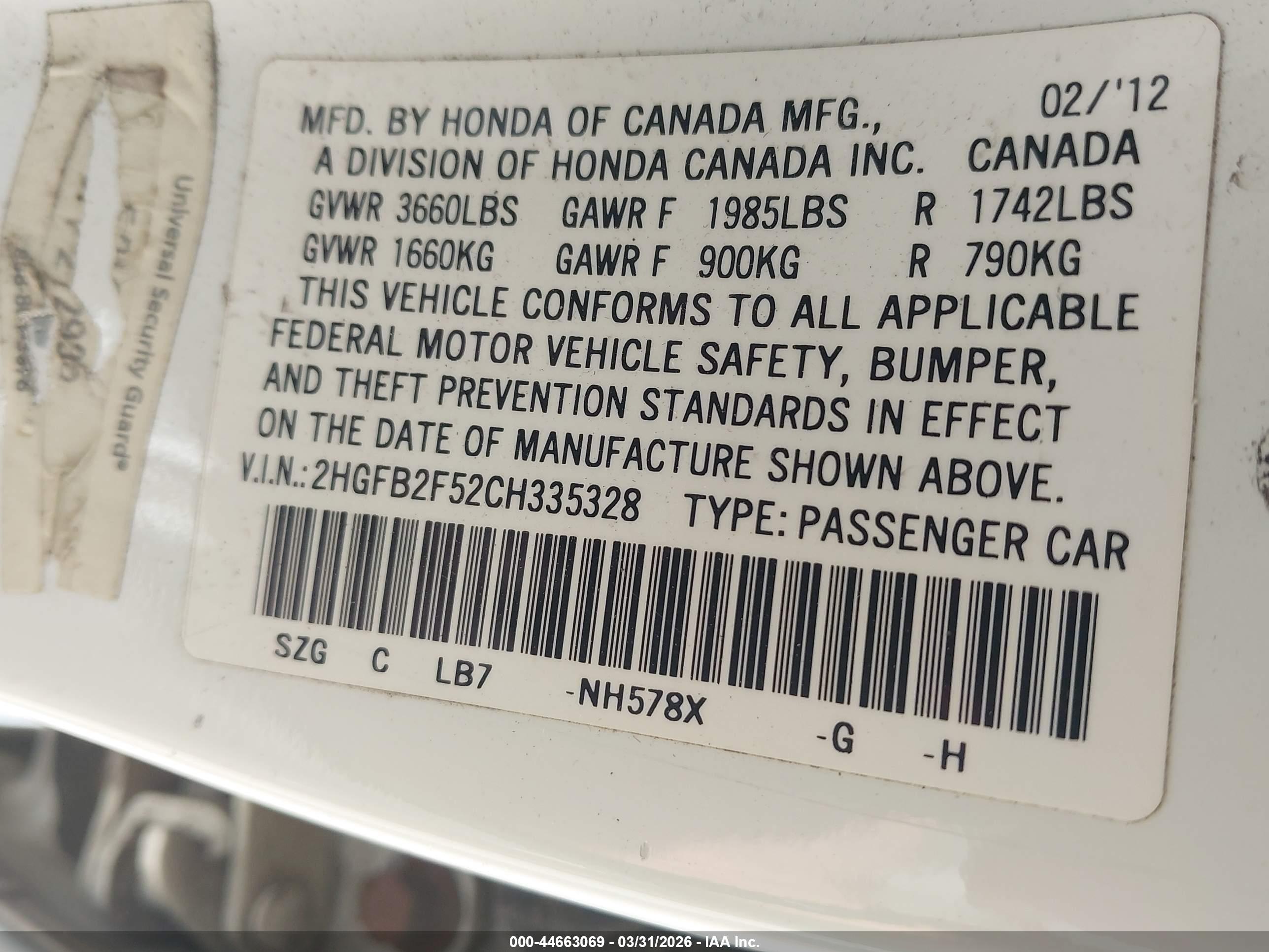 HONDA CIVIC image 9