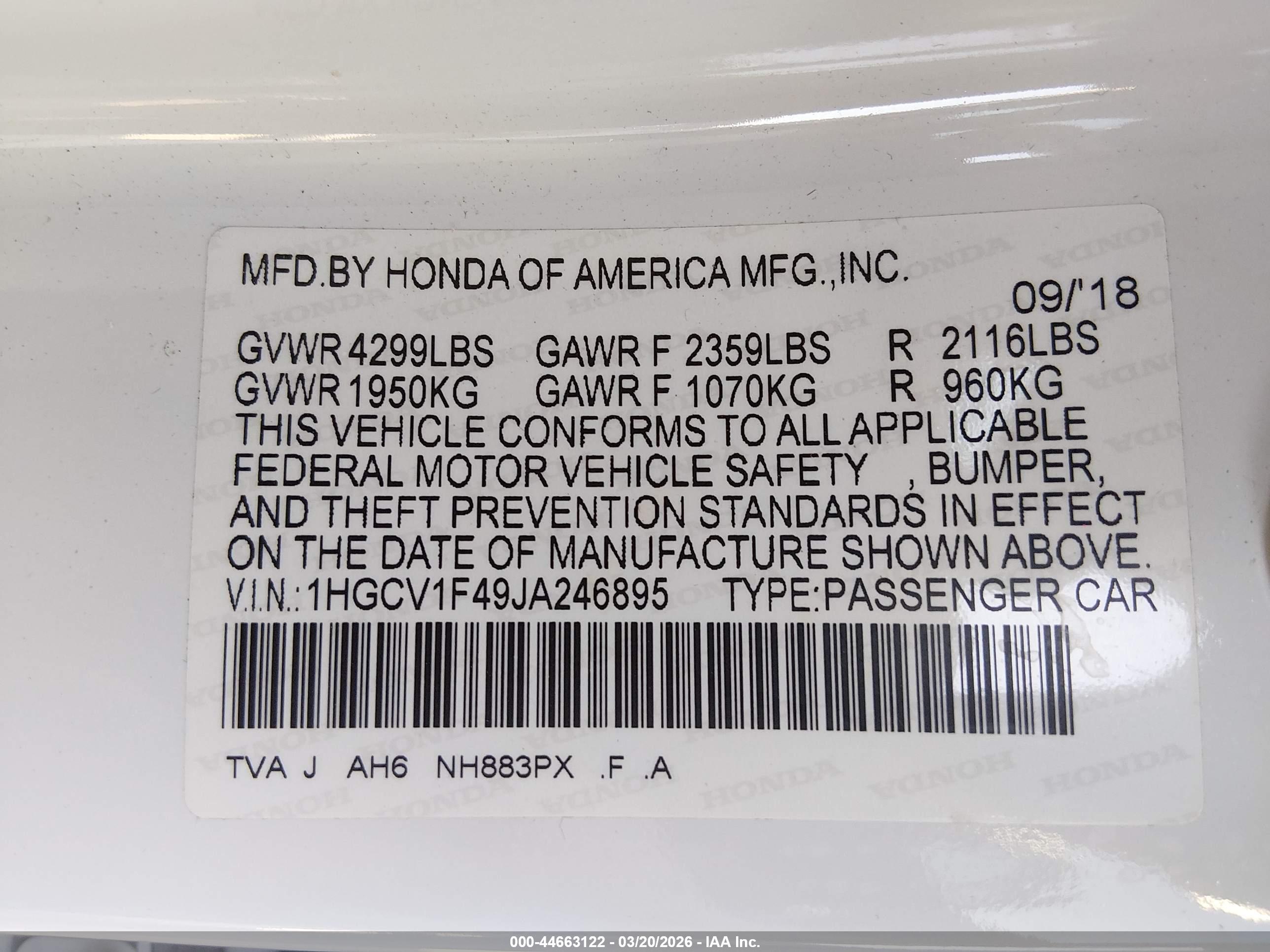 HONDA ACCORD image 9