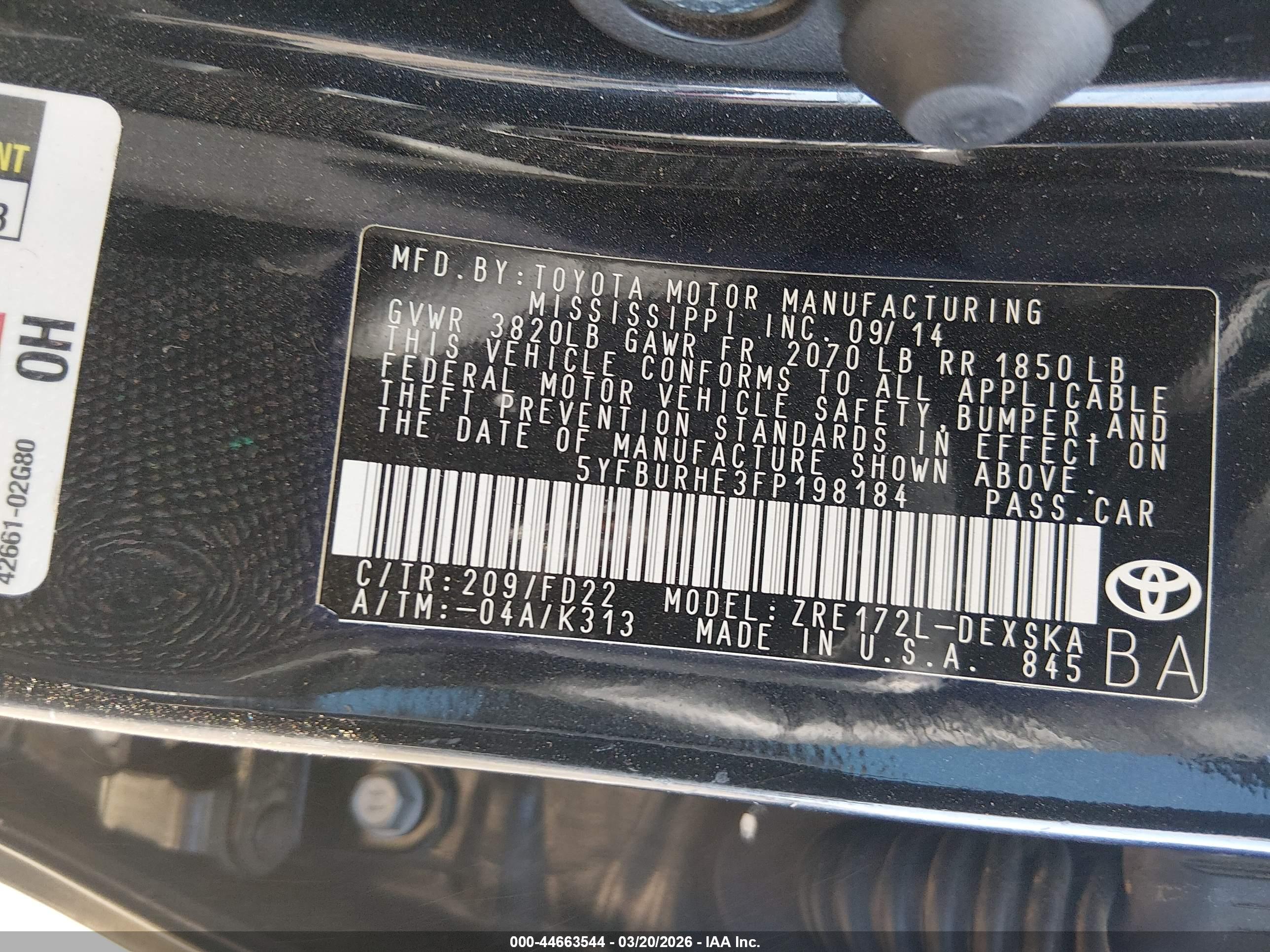 TOYOTA COROLLA image 9