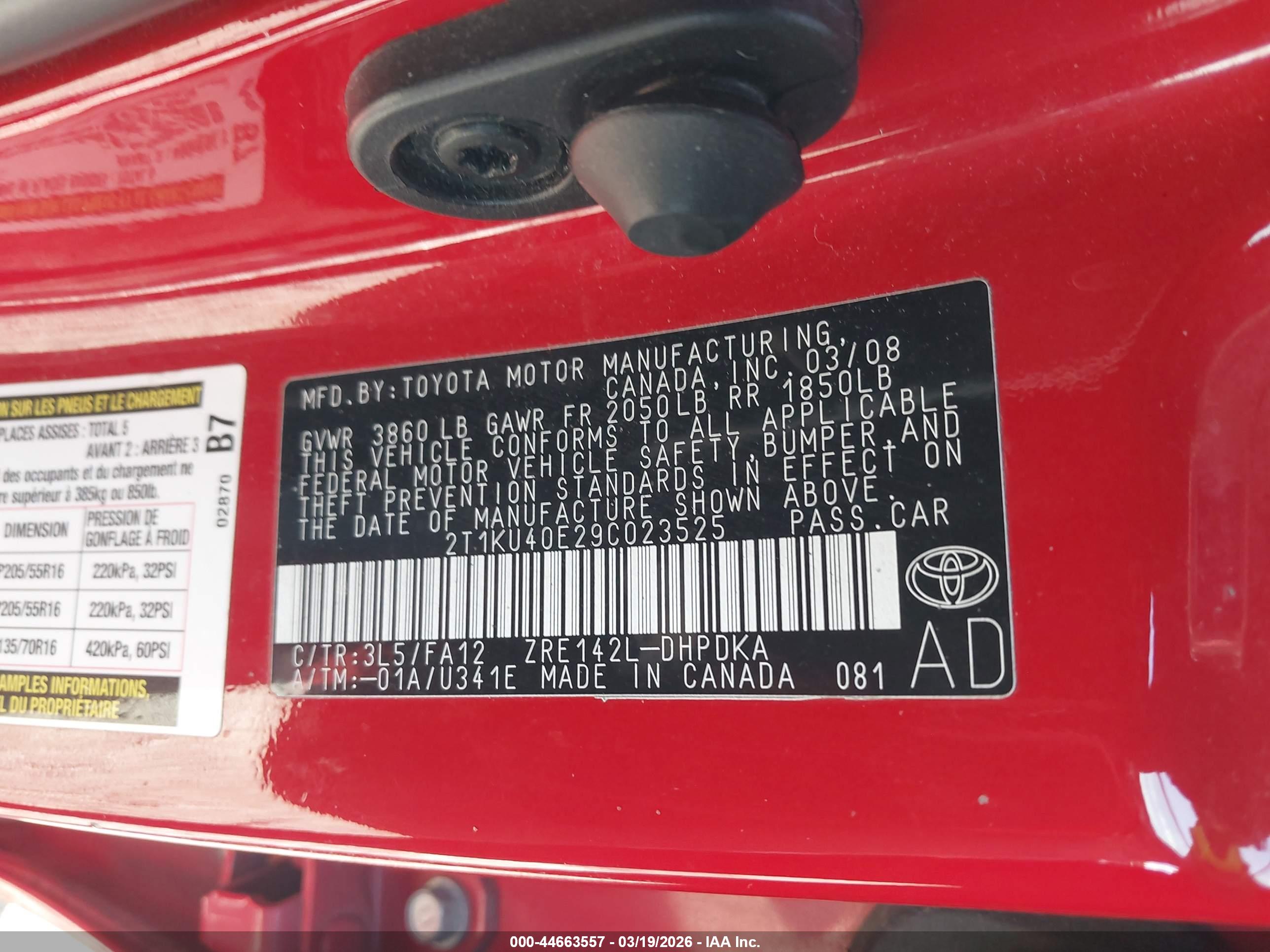 TOYOTA MATRIX image 9