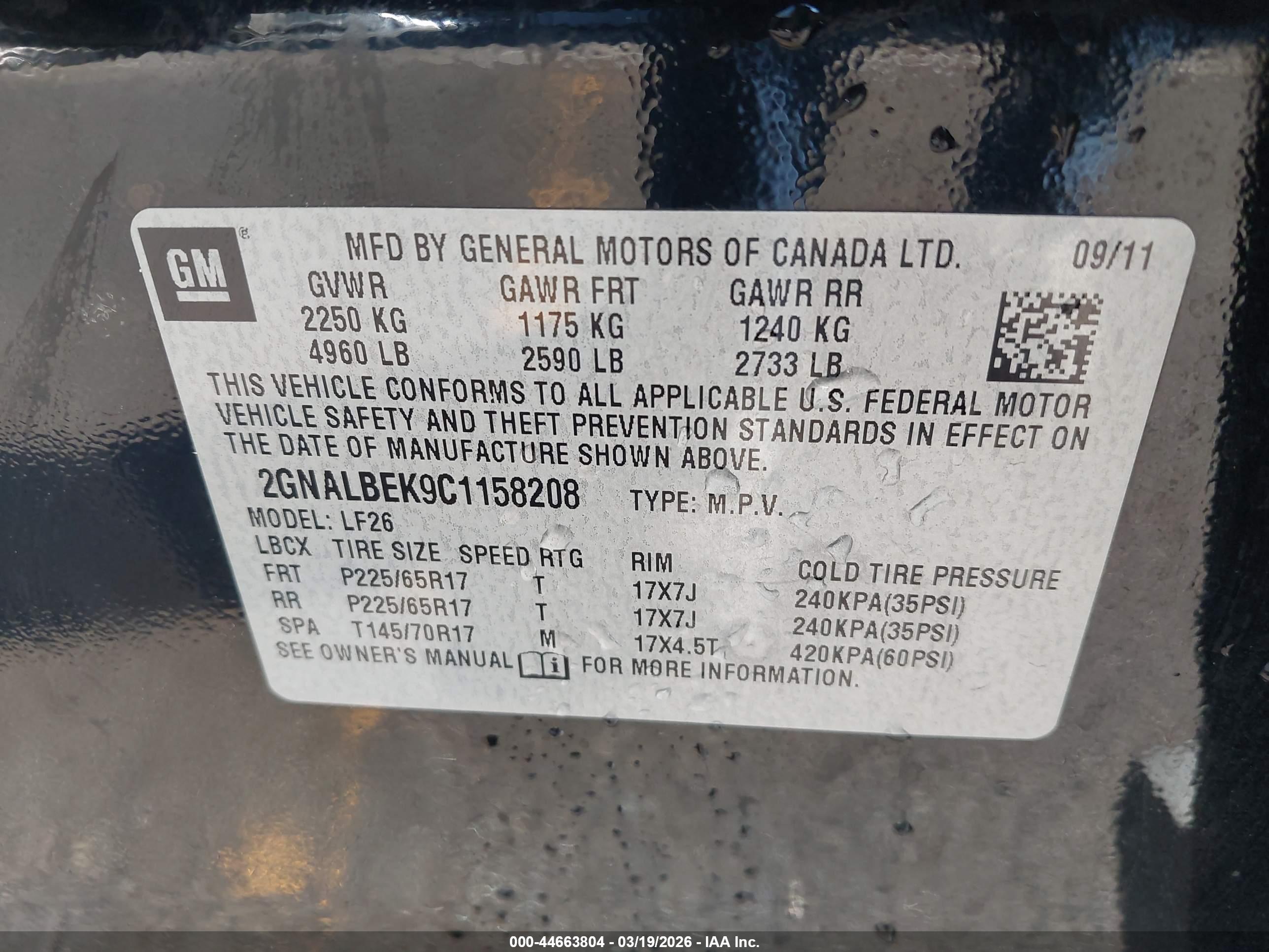 CHEVROLET EQUINOX image 9