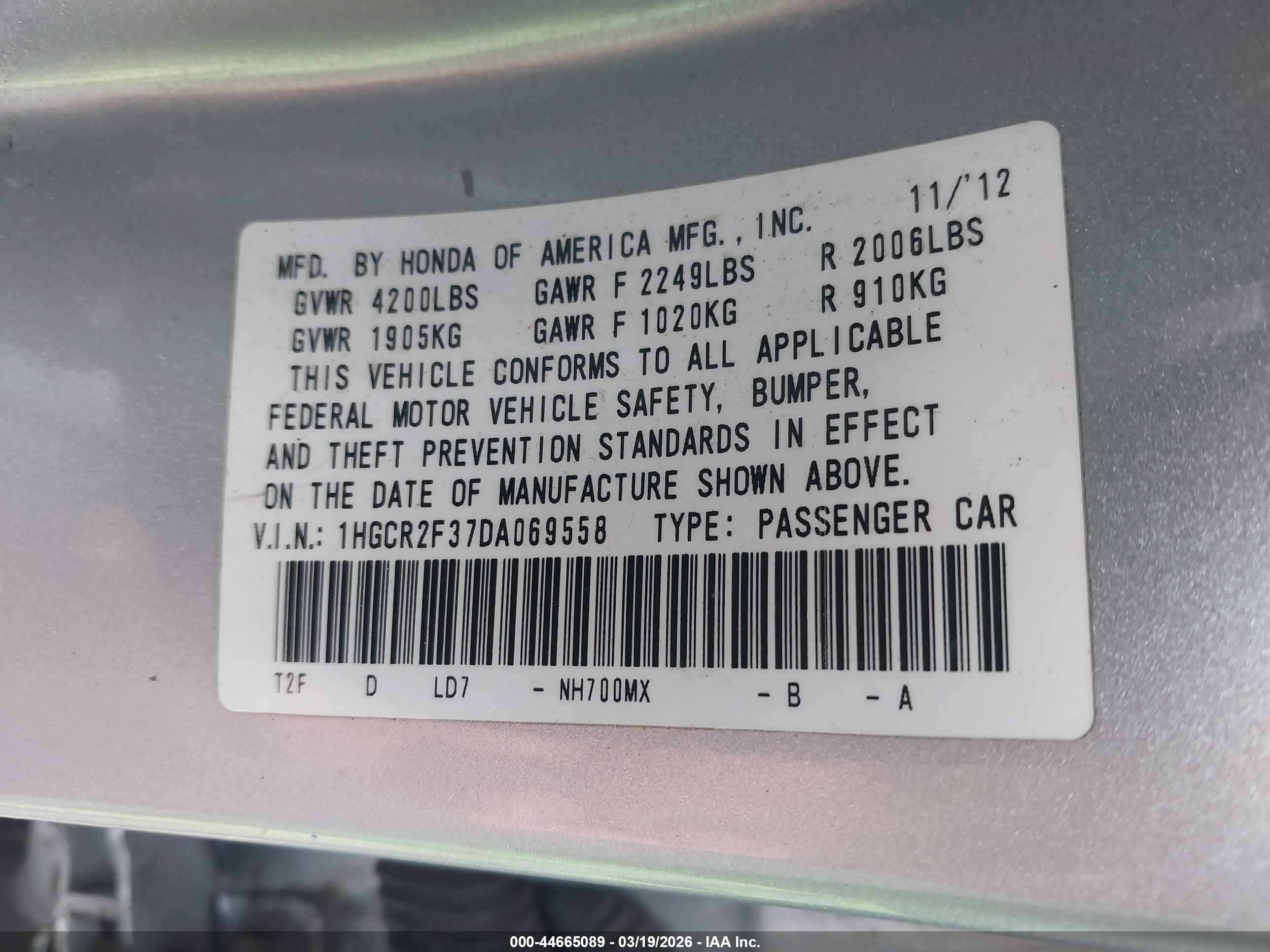HONDA ACCORD image 9