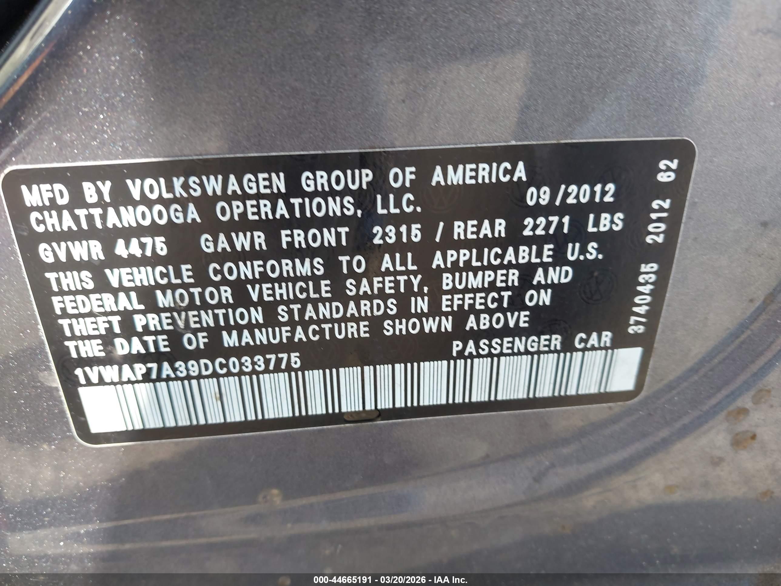 VOLKSWAGEN PASSAT image 9