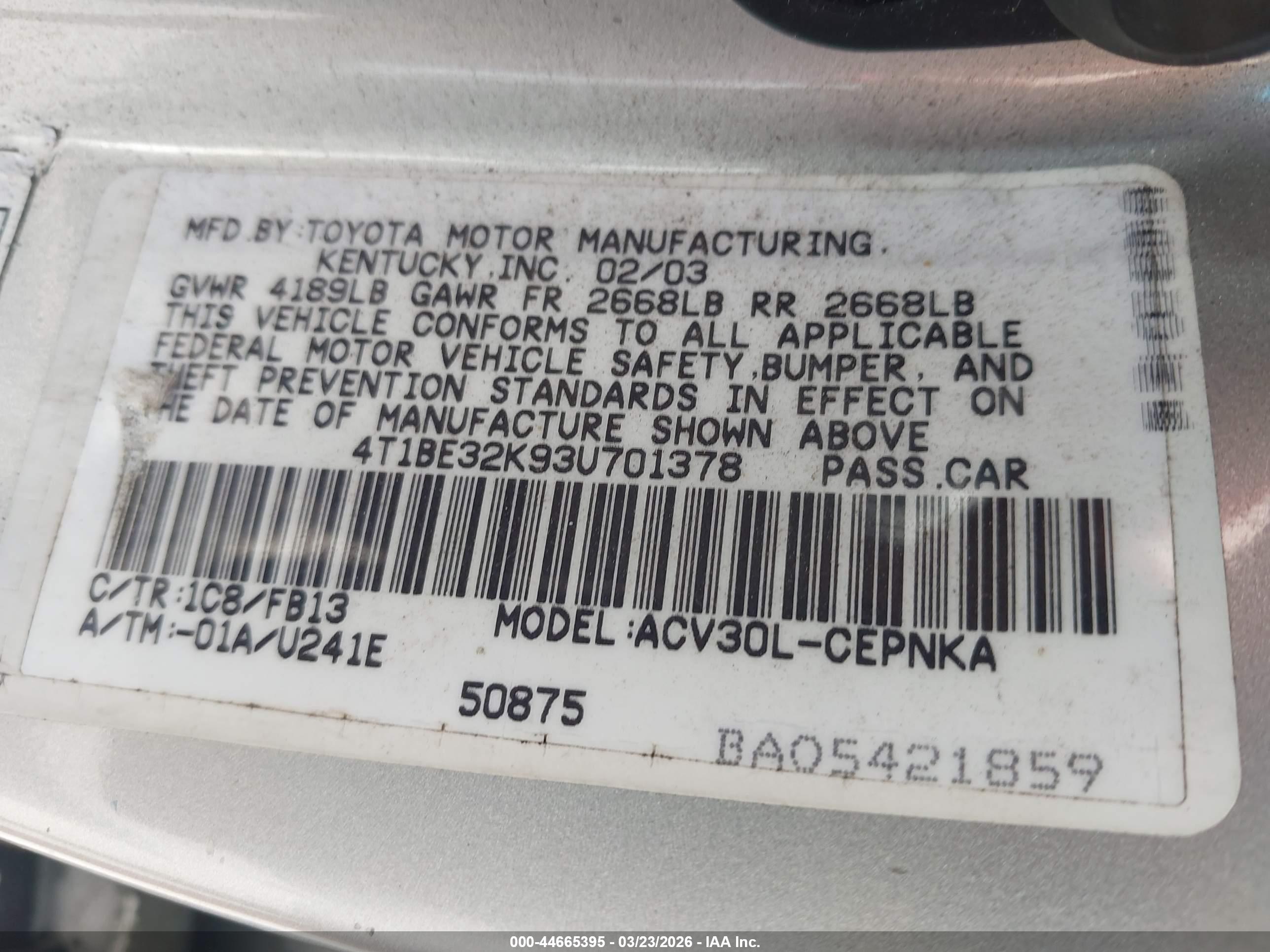 TOYOTA CAMRY image 9