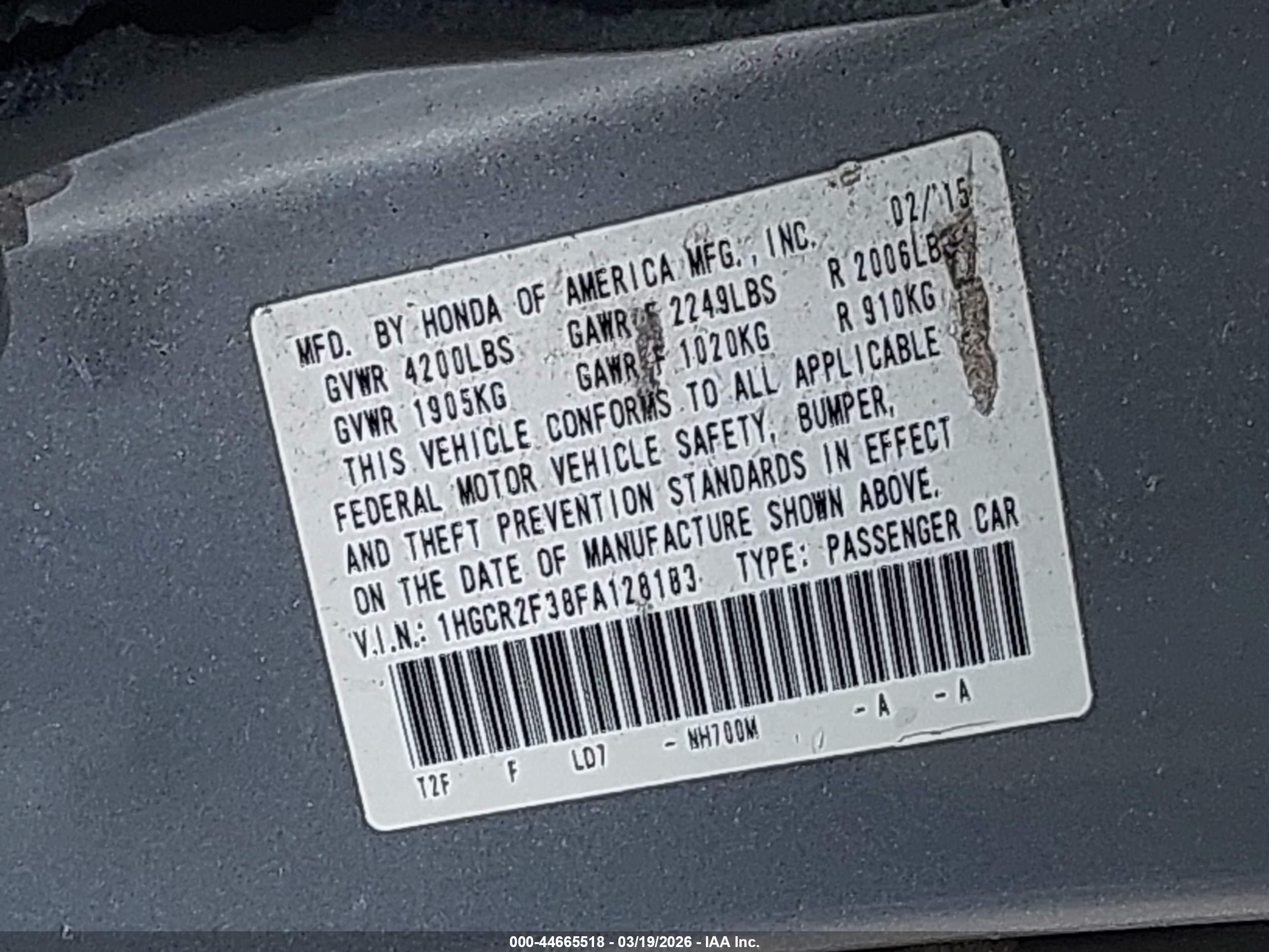 HONDA ACCORD image 9