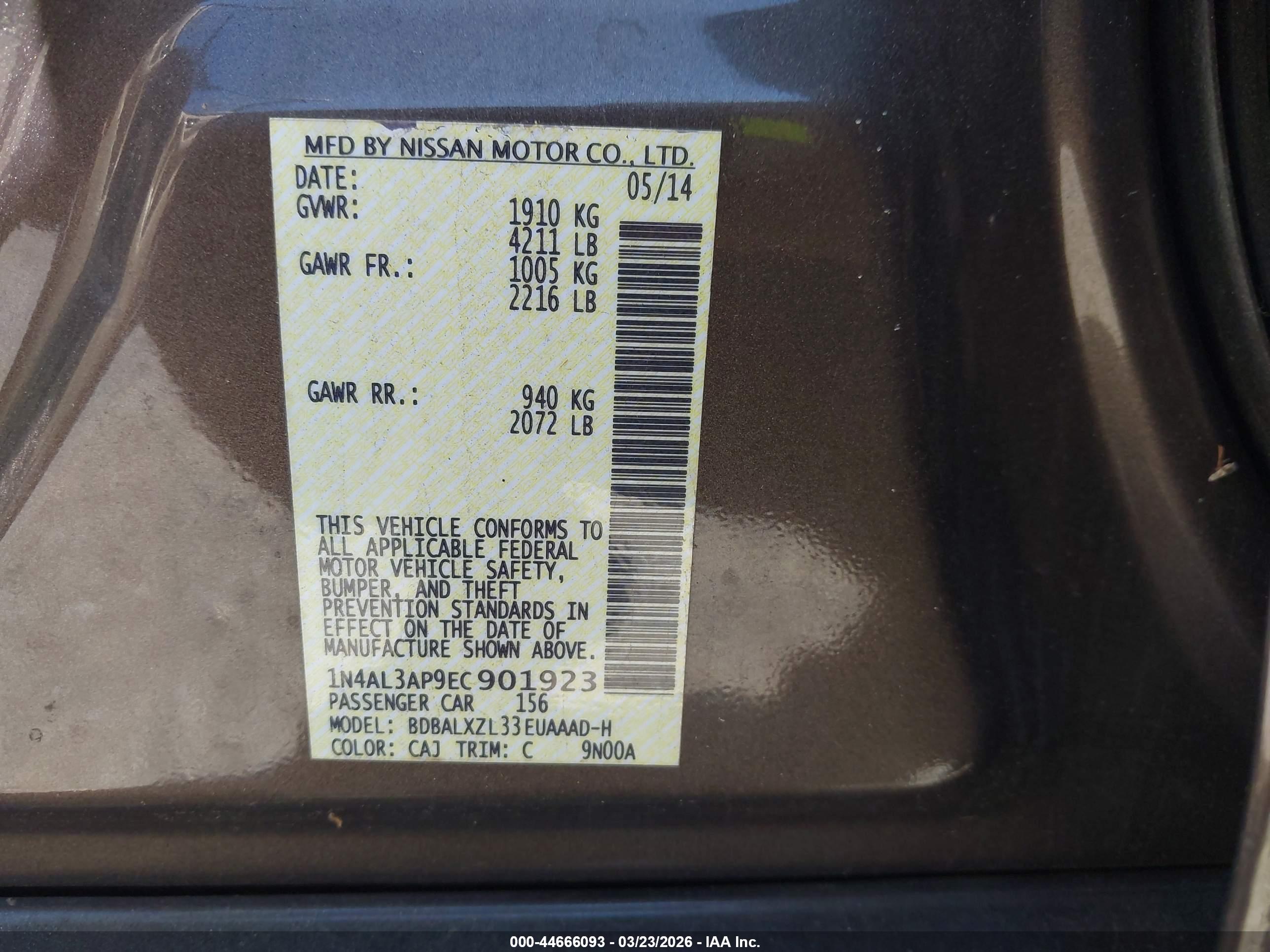 NISSAN ALTIMA image 9