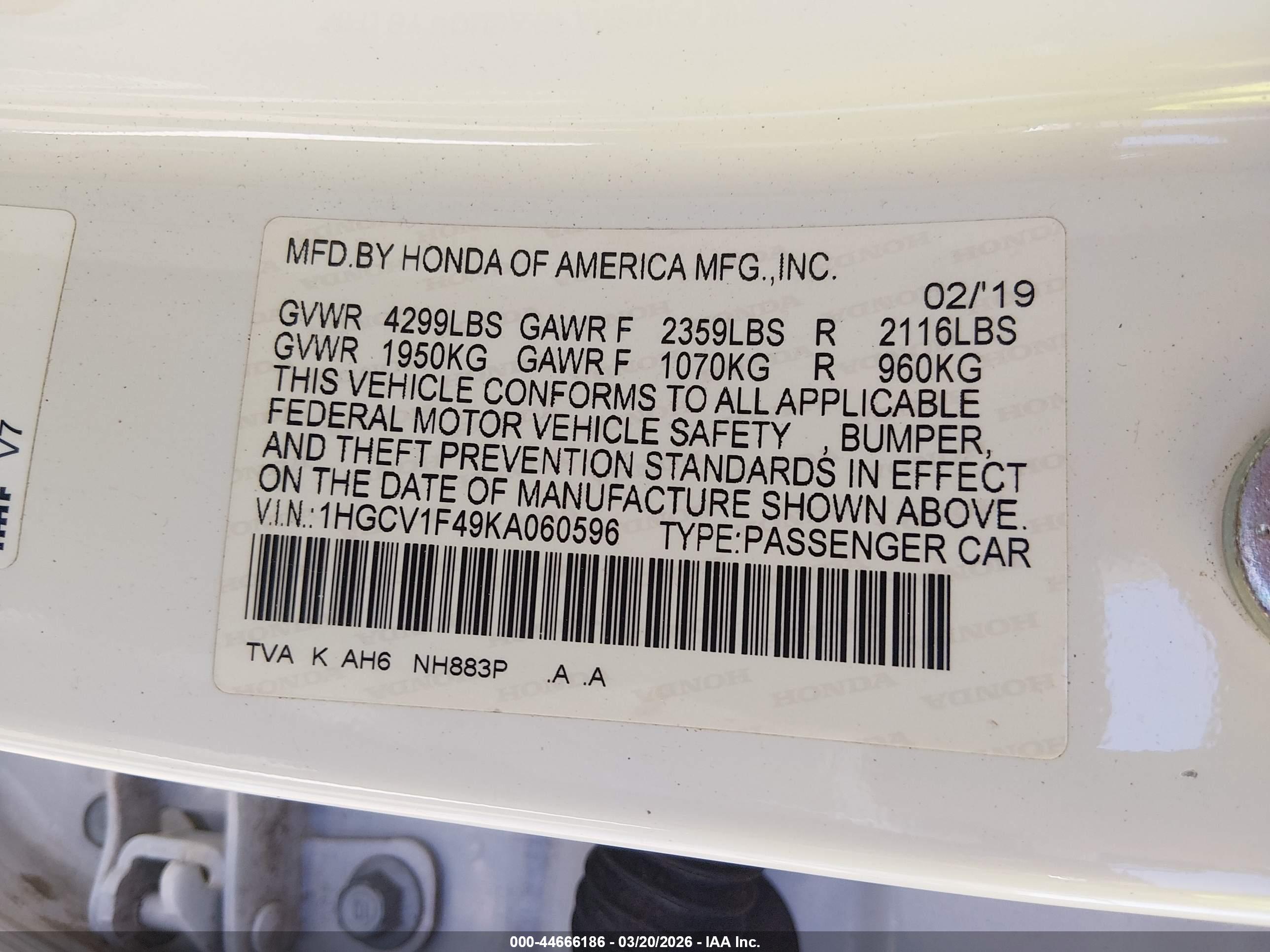 HONDA ACCORD image 9