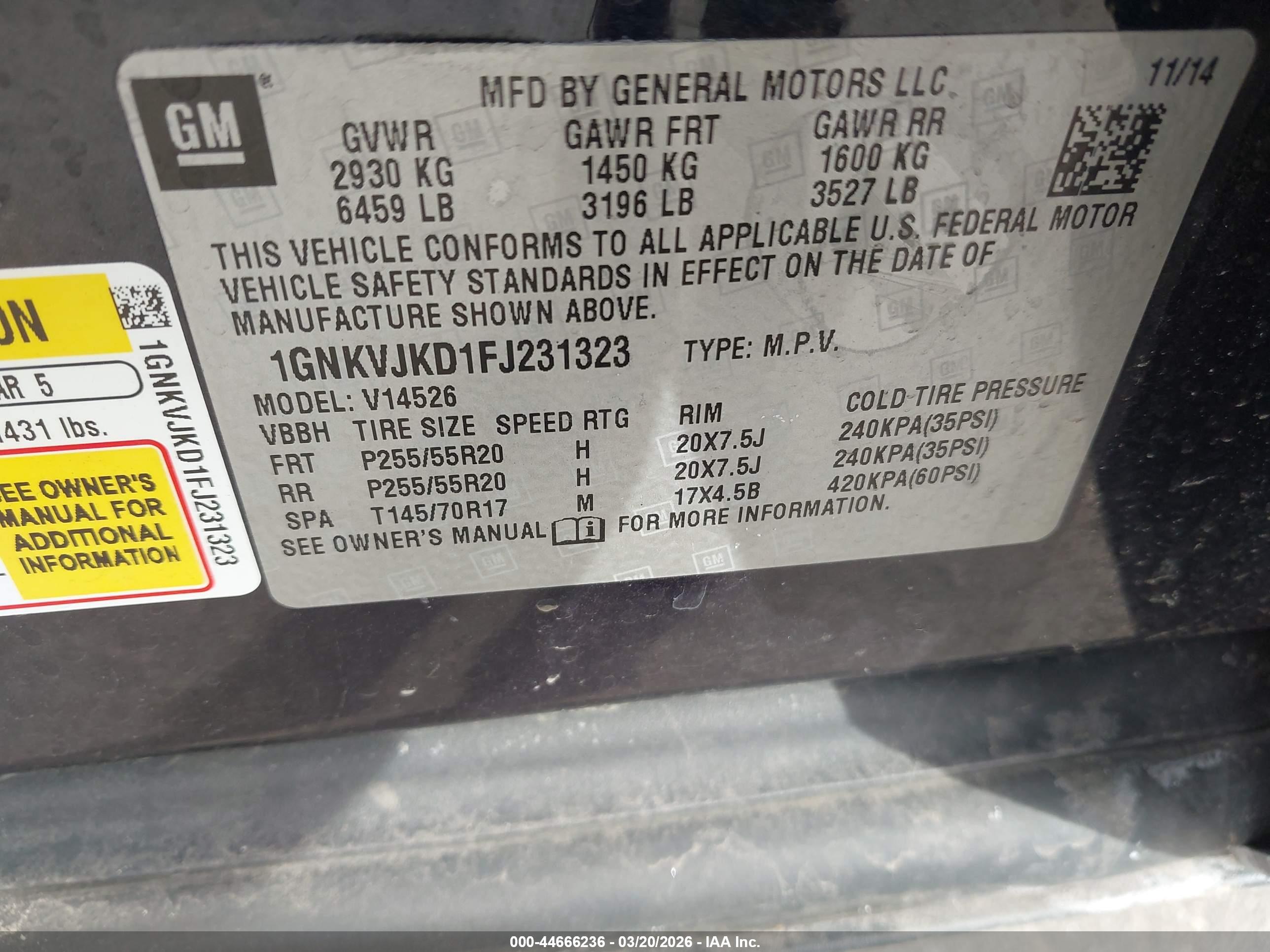 CHEVROLET TRAVERSE image 9