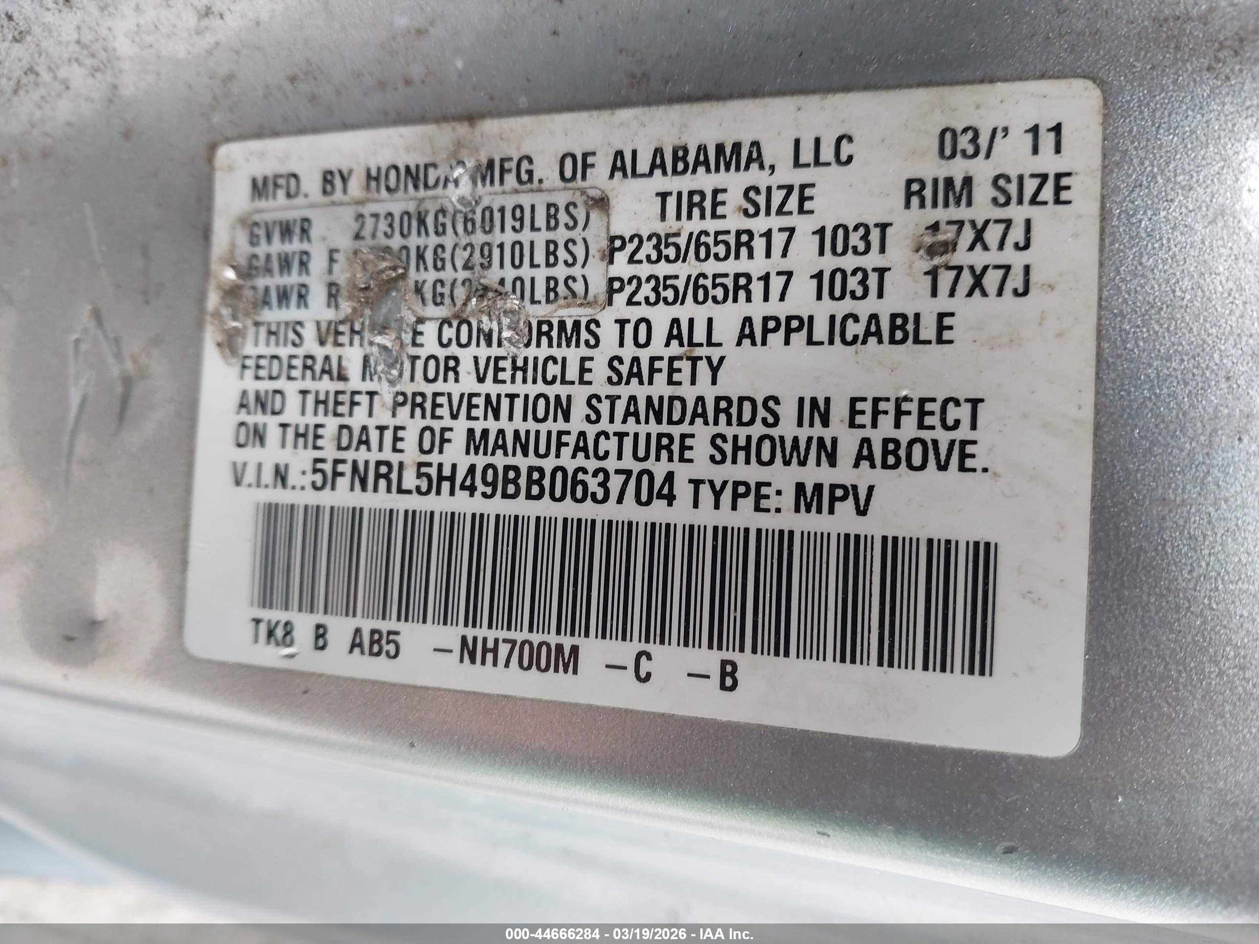 HONDA ODYSSEY image 9
