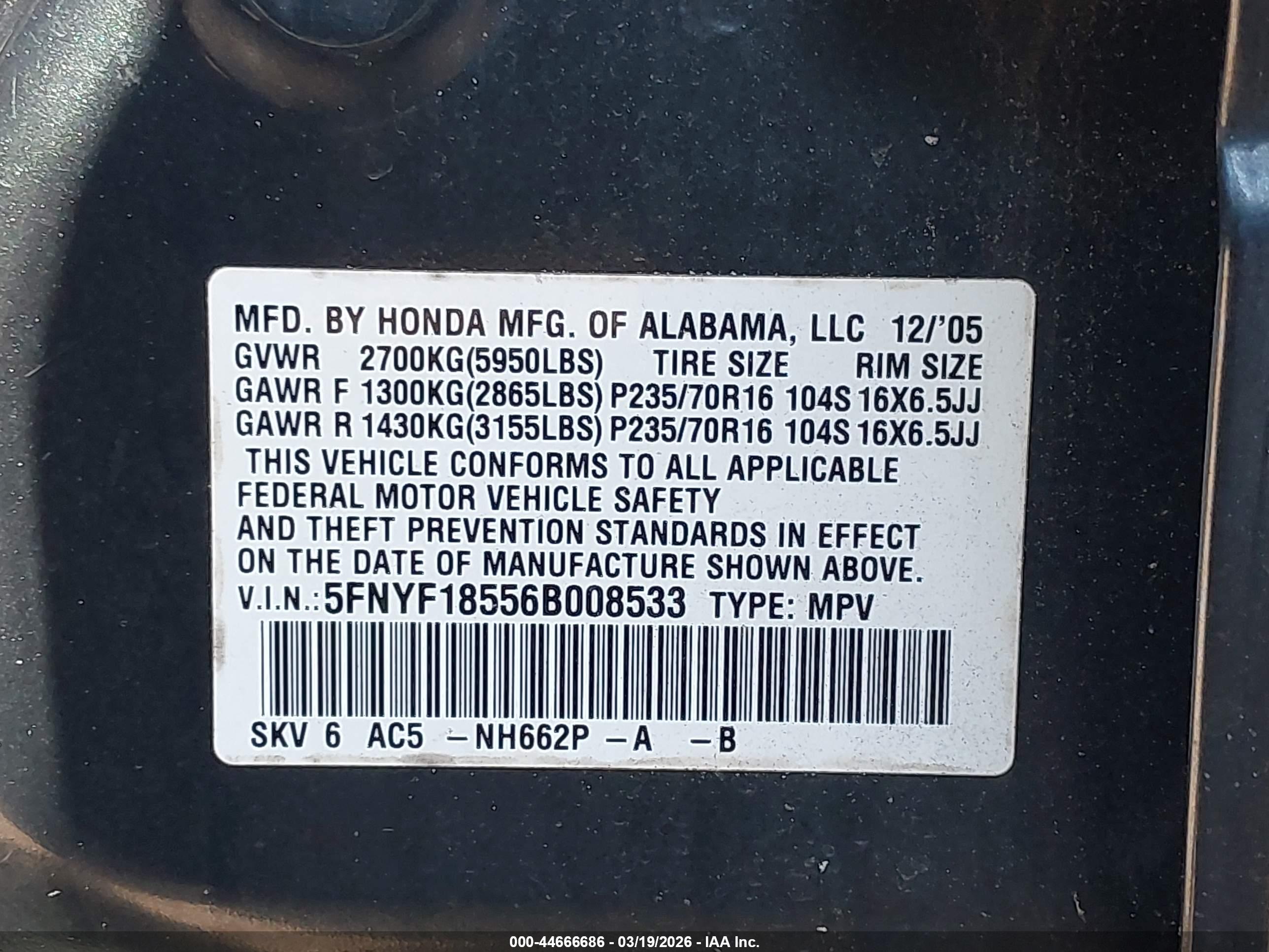 HONDA PILOT image 9