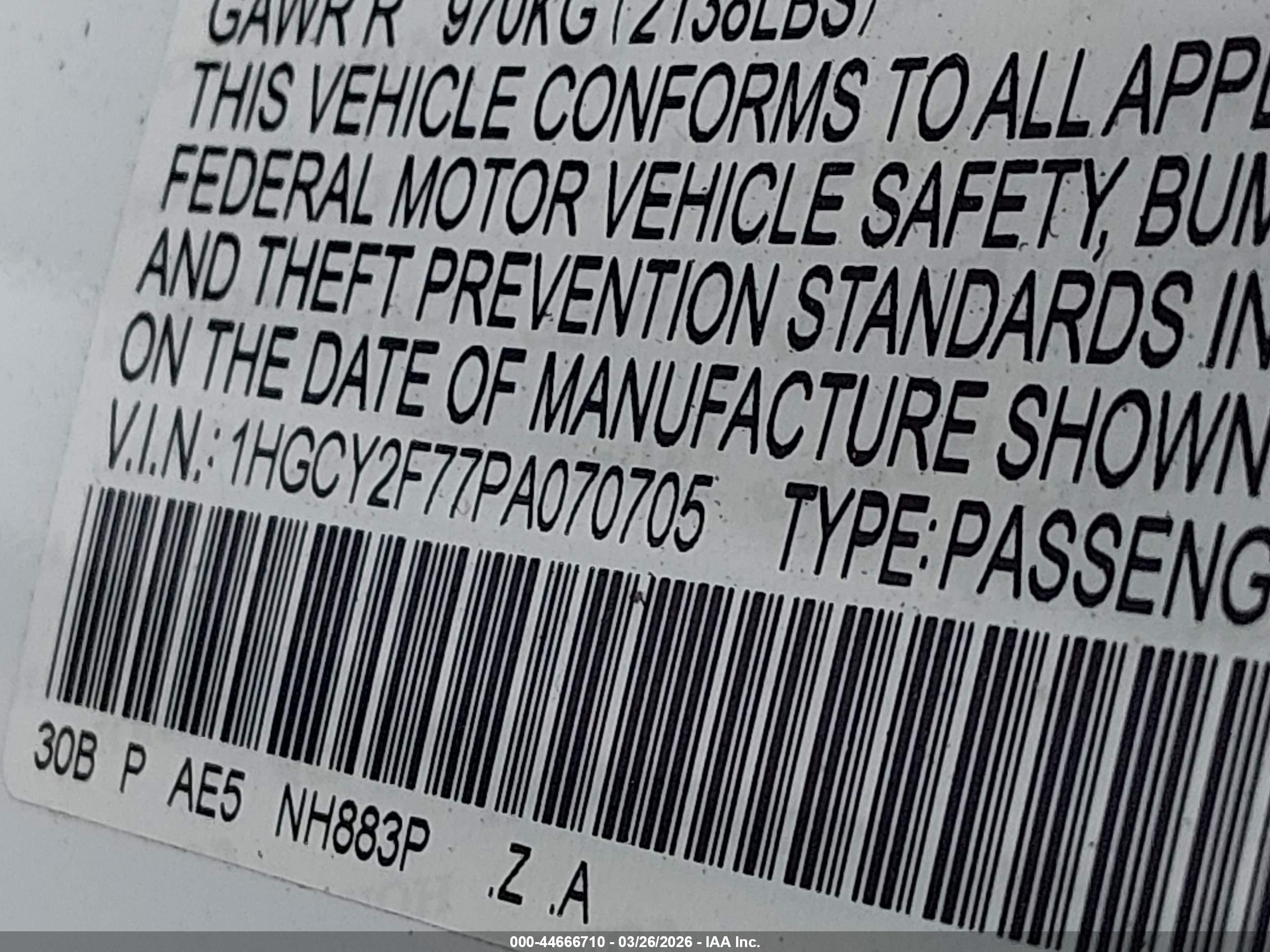 HONDA ACCORD image 9