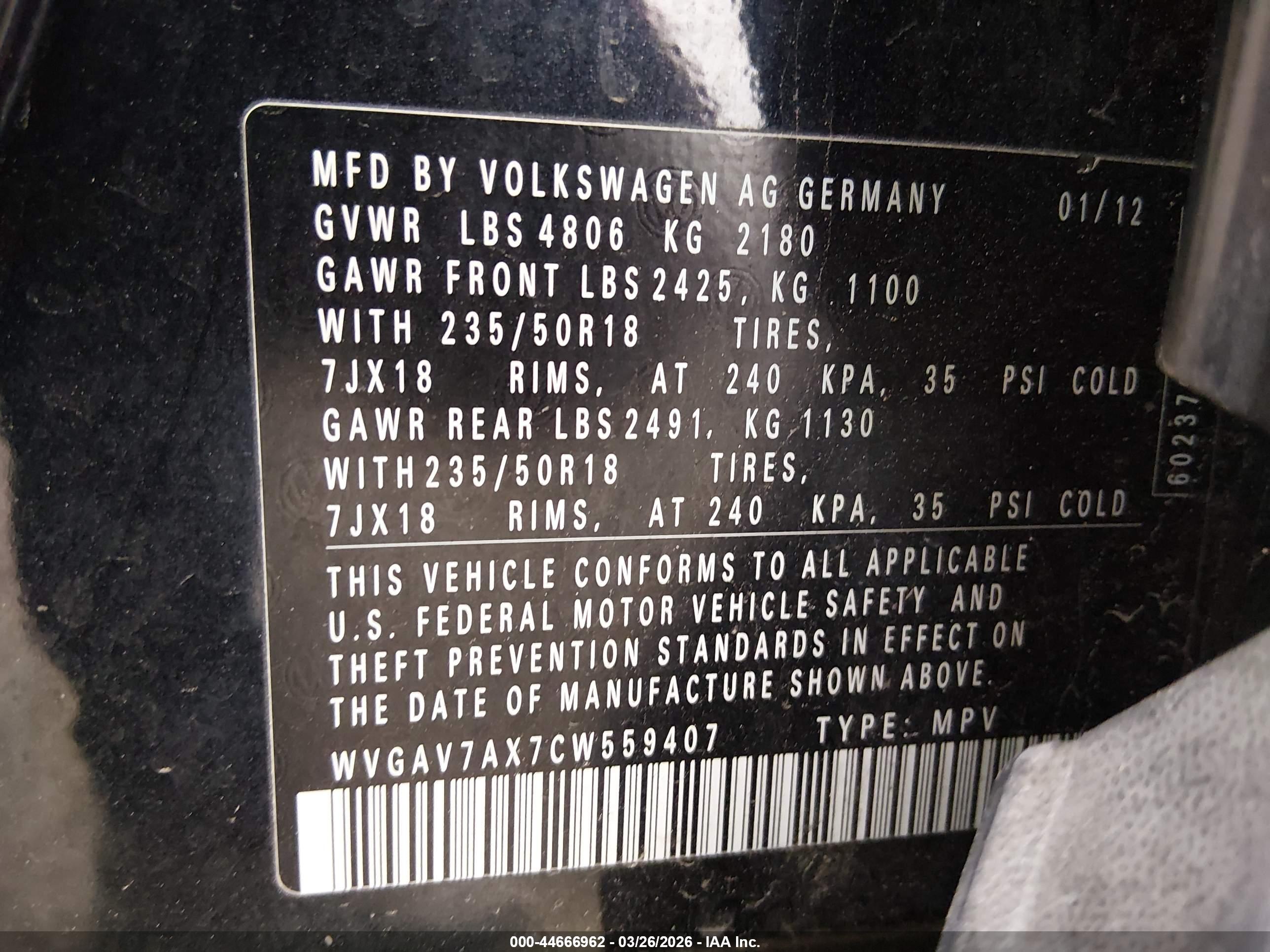 VOLKSWAGEN TIGUAN image 9