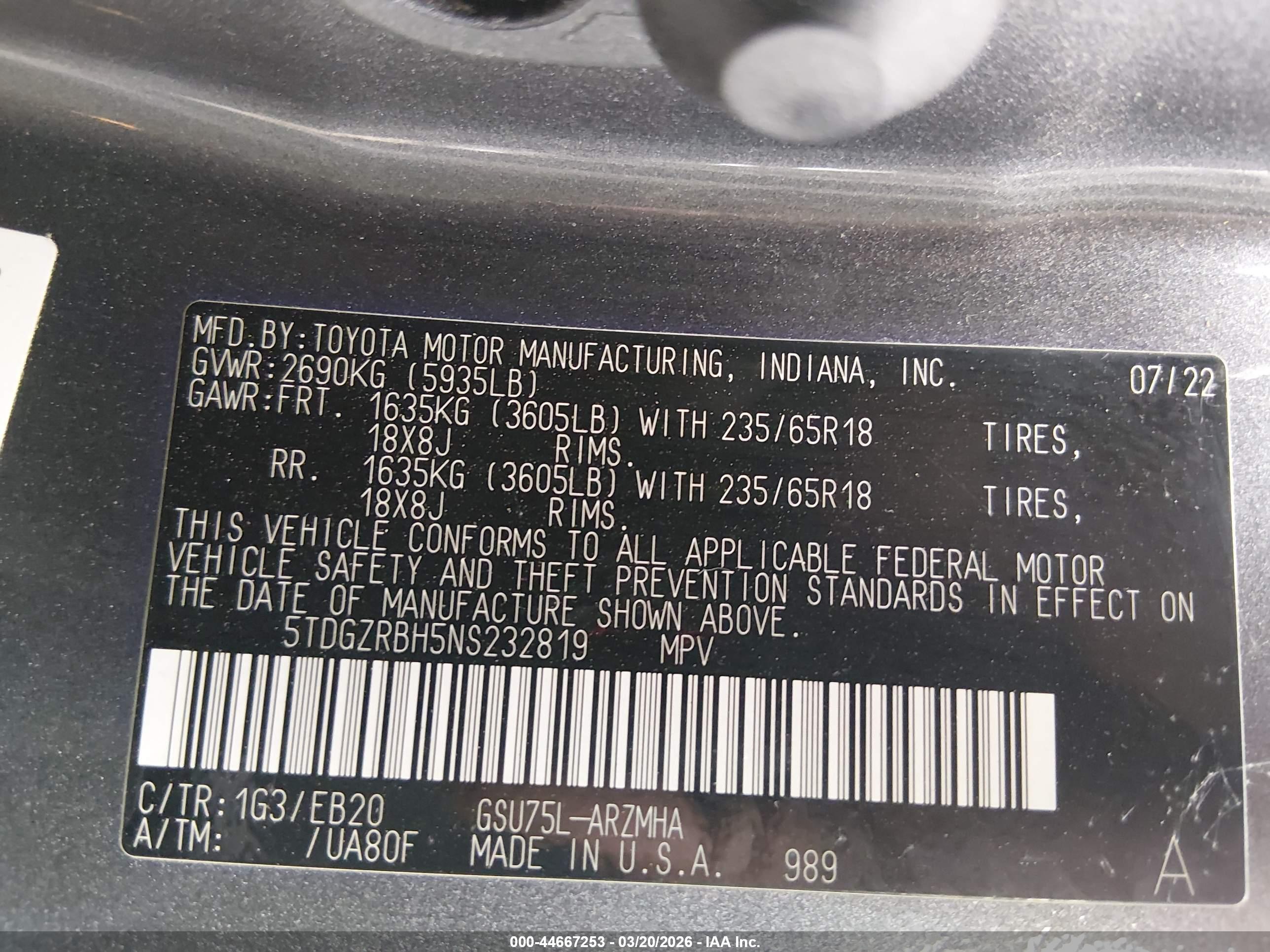 TOYOTA HIGHLANDER image 9