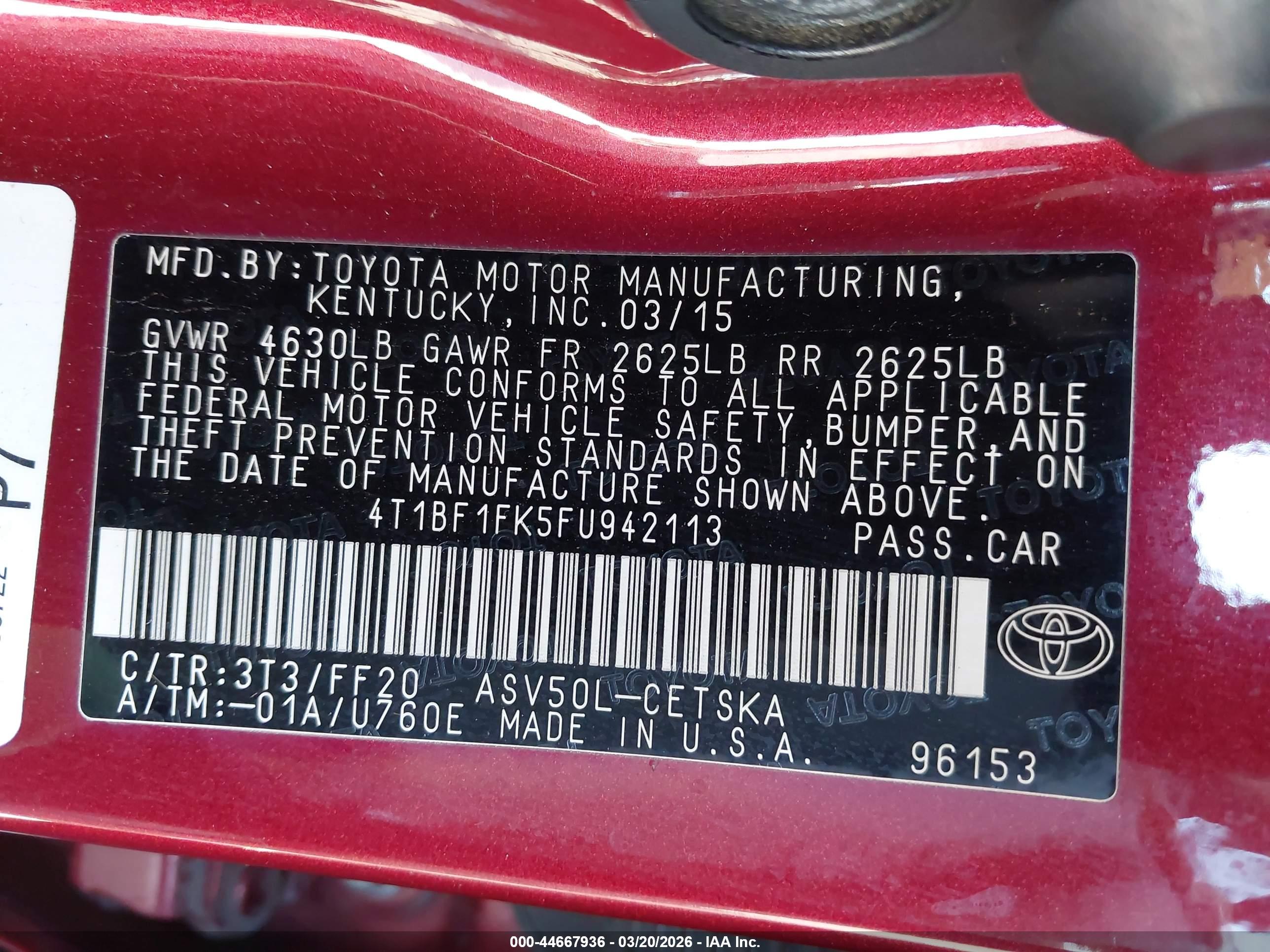 TOYOTA CAMRY image 9