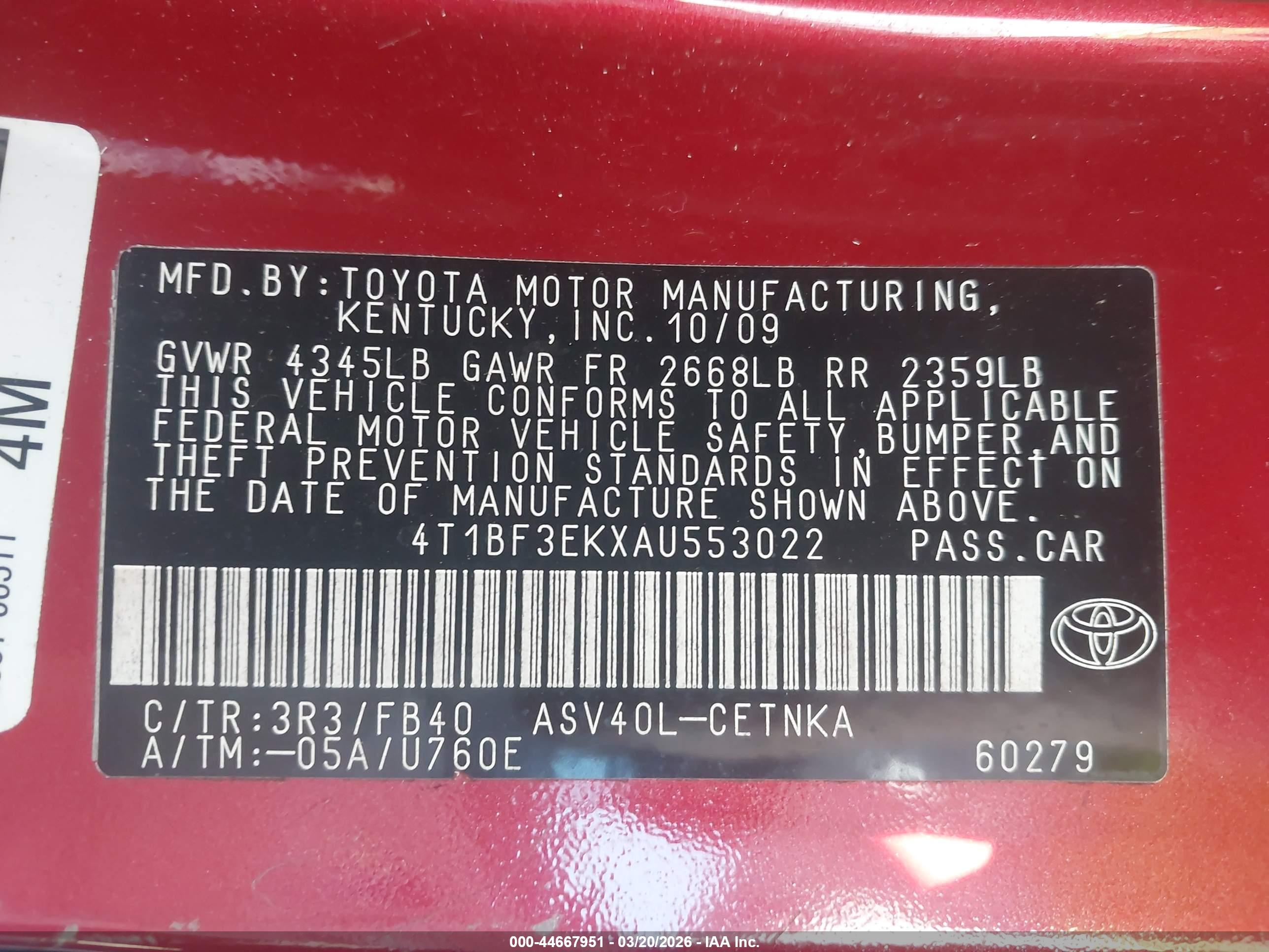 TOYOTA CAMRY image 9