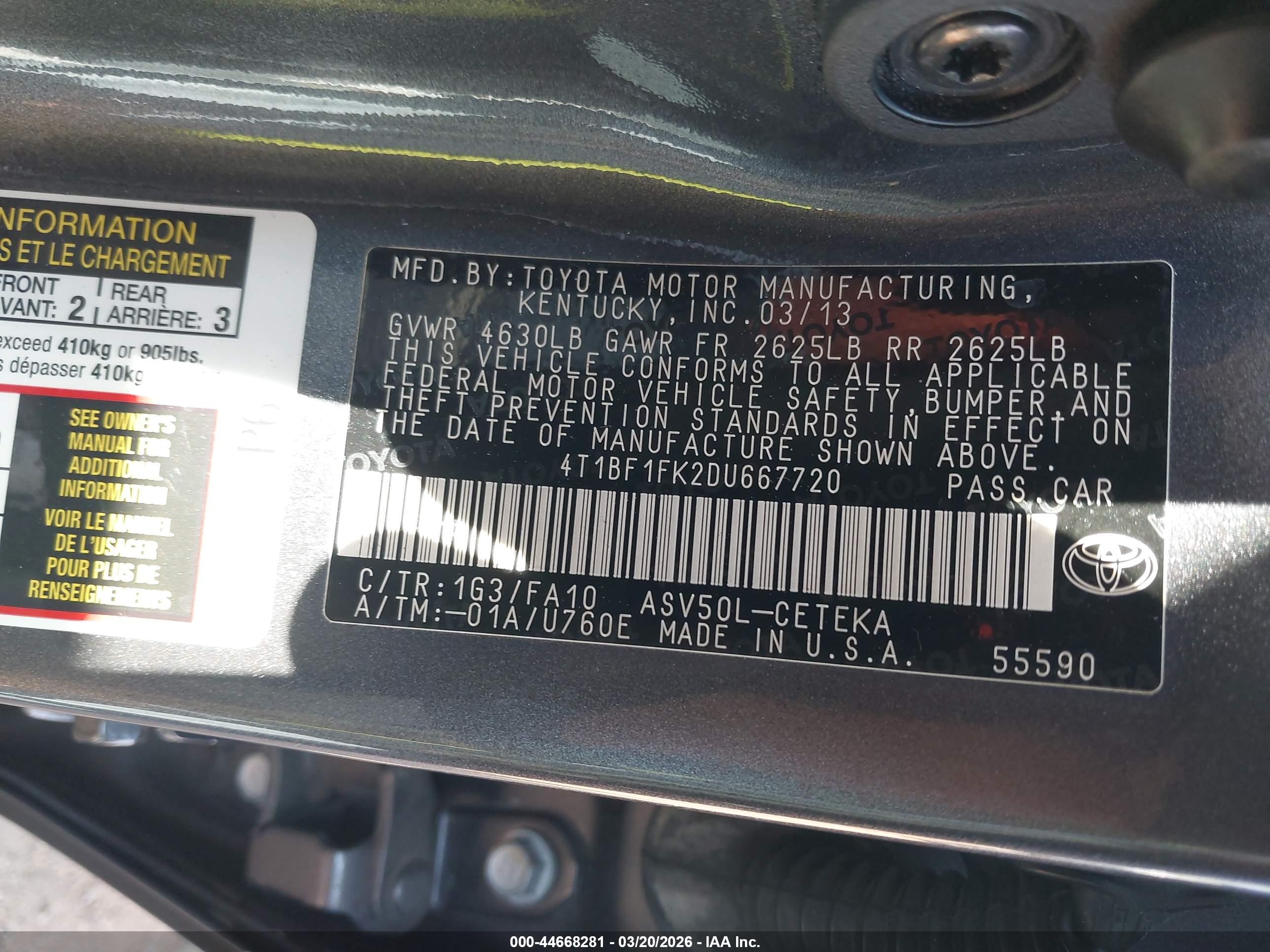 TOYOTA CAMRY image 9