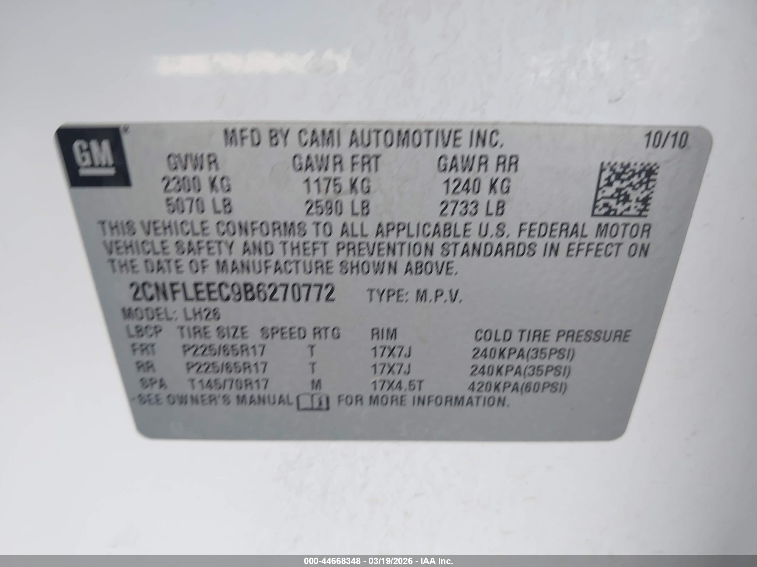 CHEVROLET EQUINOX image 9