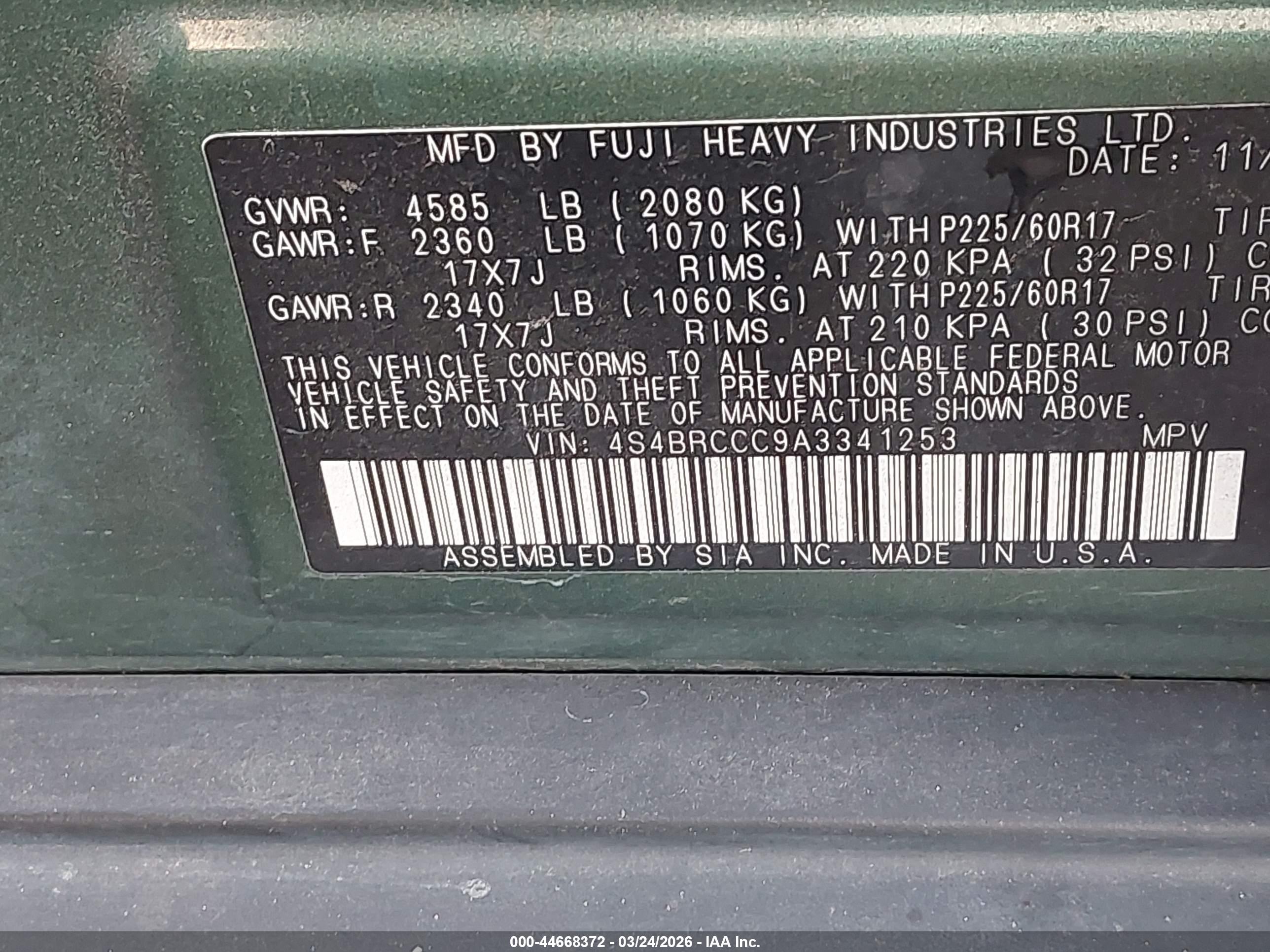SUBARU OUTBACK image 9