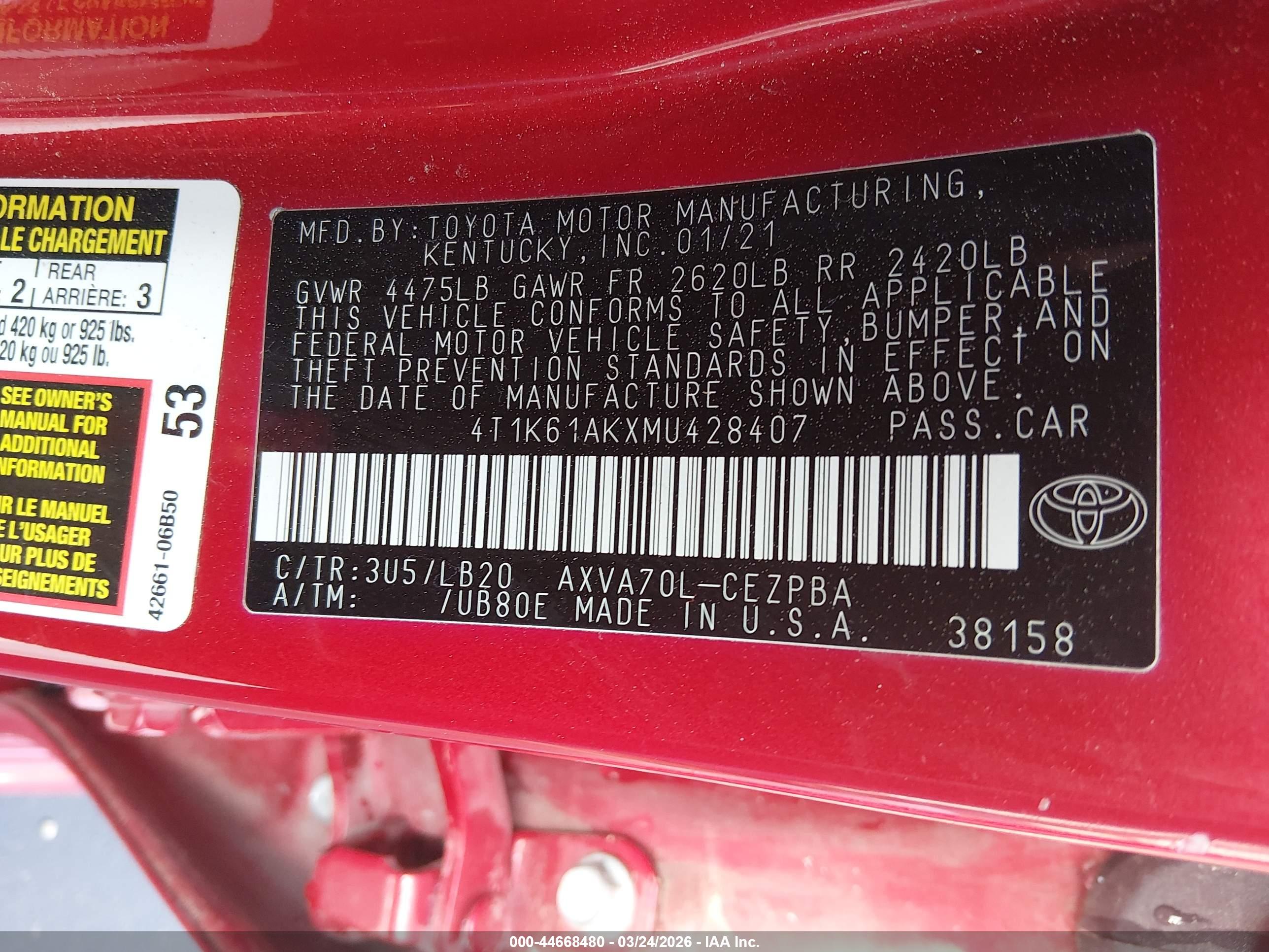 TOYOTA CAMRY image 9