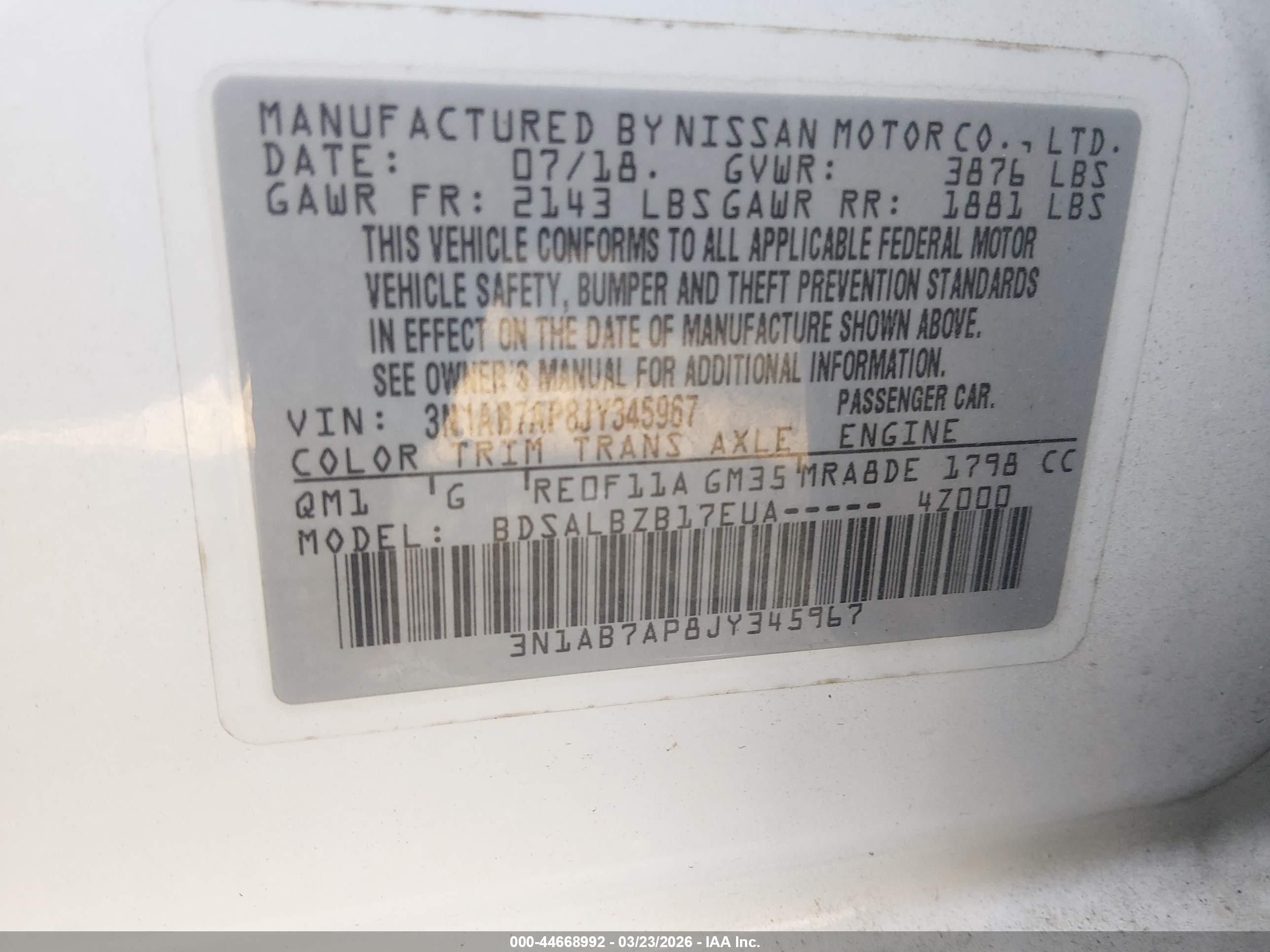 NISSAN SENTRA image 9