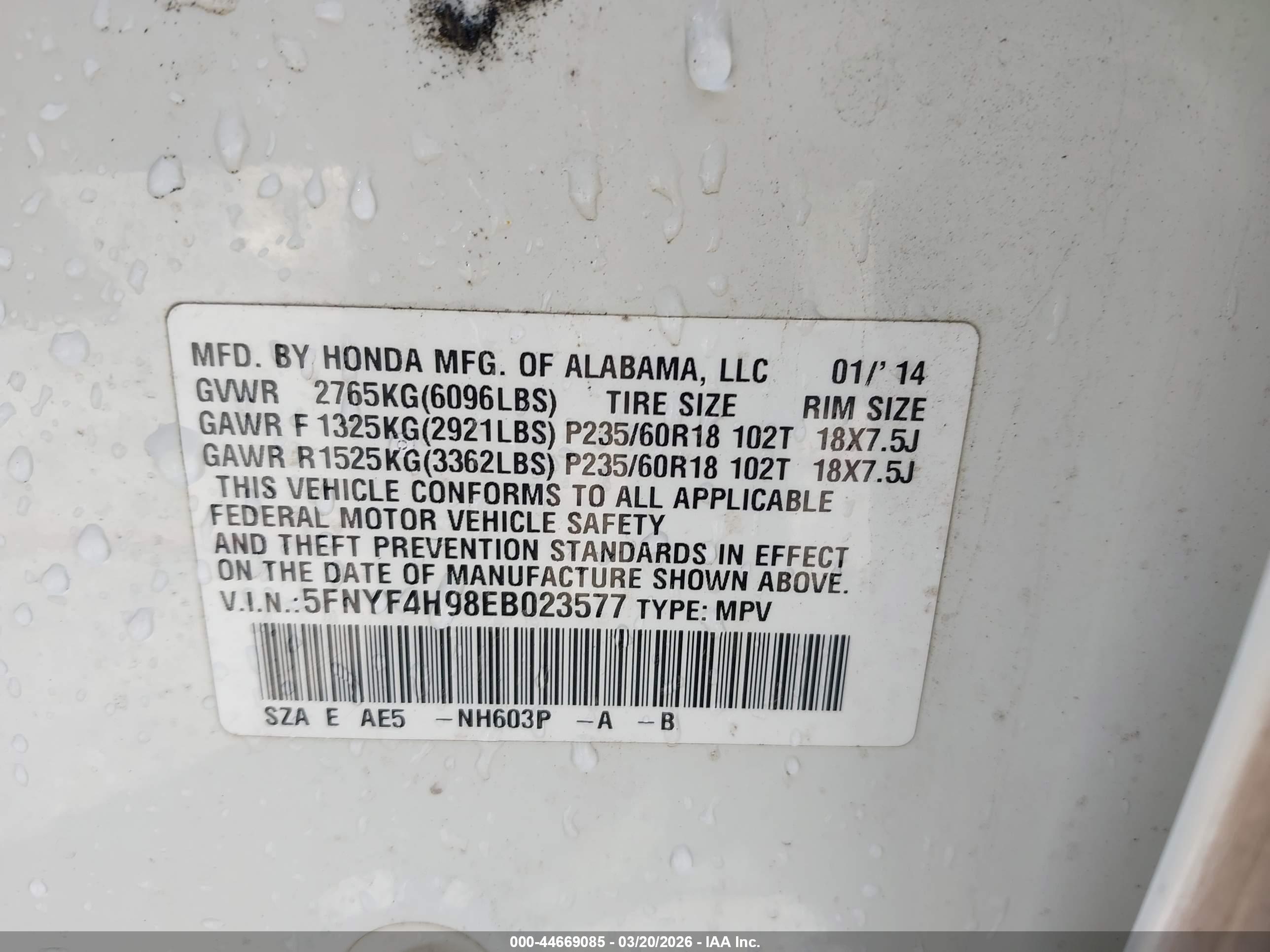 HONDA PILOT image 9