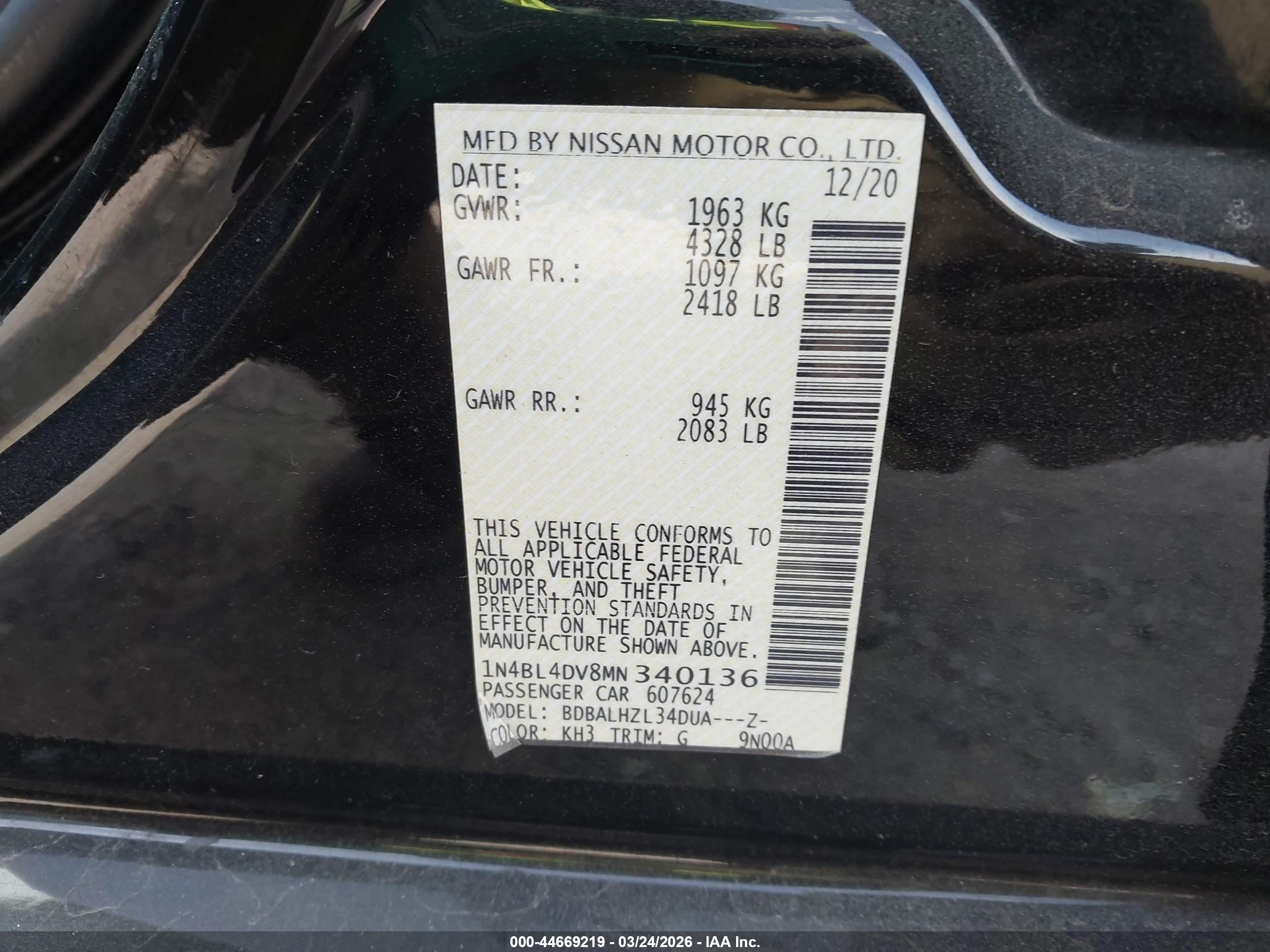 NISSAN ALTIMA image 9